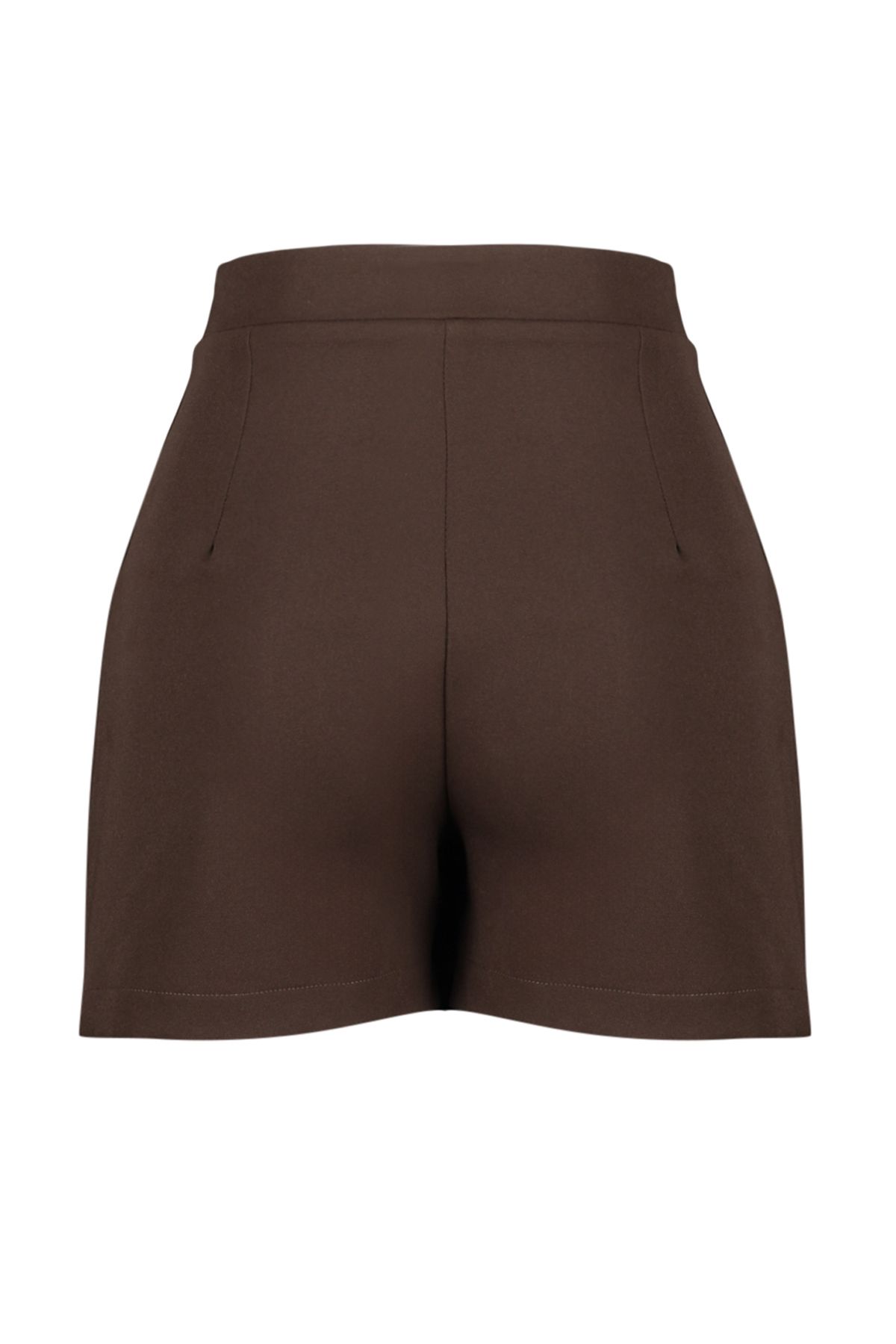 Trendyol Collection-Fustă pantaloni scurți țesute la dublu maro amar TWOAW20SR0072 15