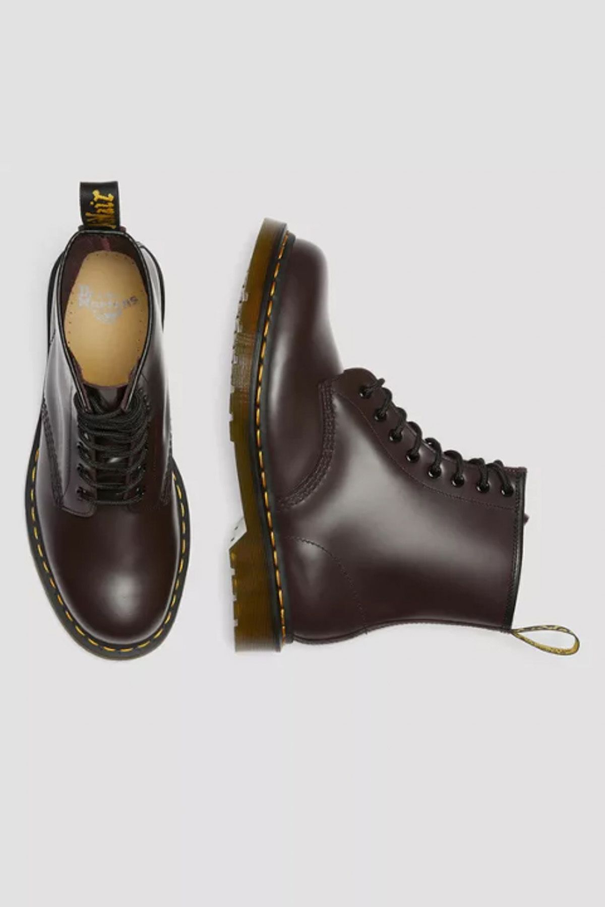 Dr Martens Knee High Boots Burgundy Flat Trendyol