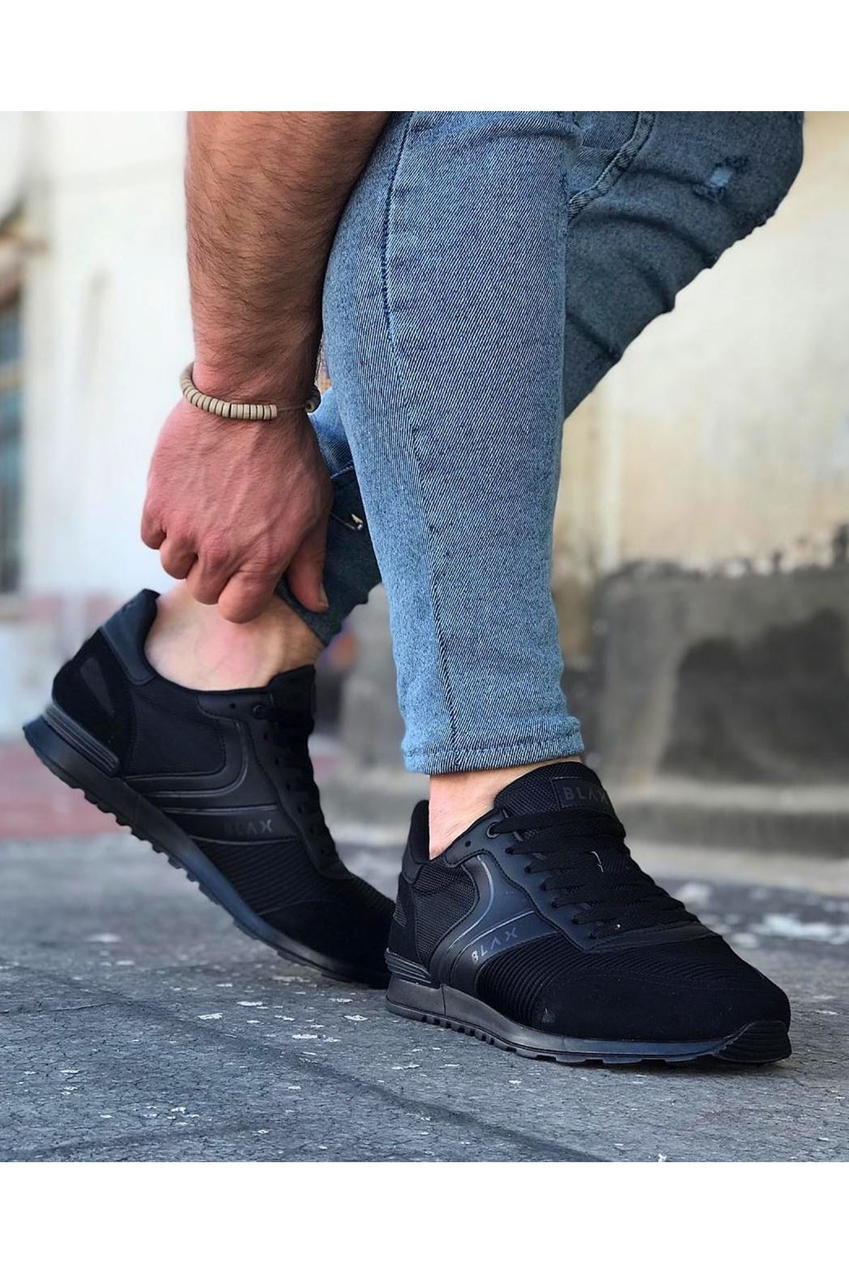 Siyah - Wg014 Kömür Erkek Spor Ayakkabı