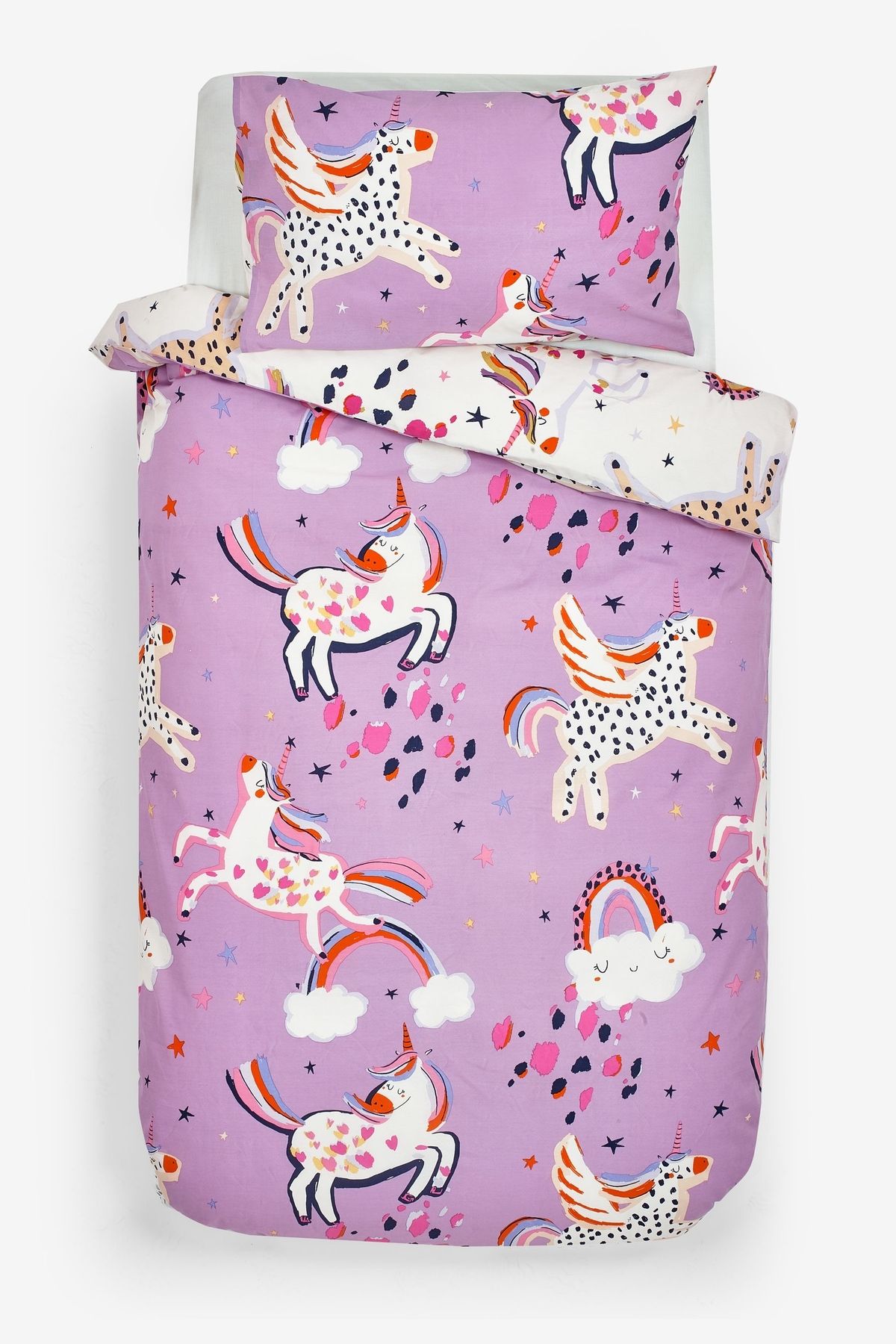 Next Baby-Cotton Lilac Unicorn Patterned Bedding Set 3