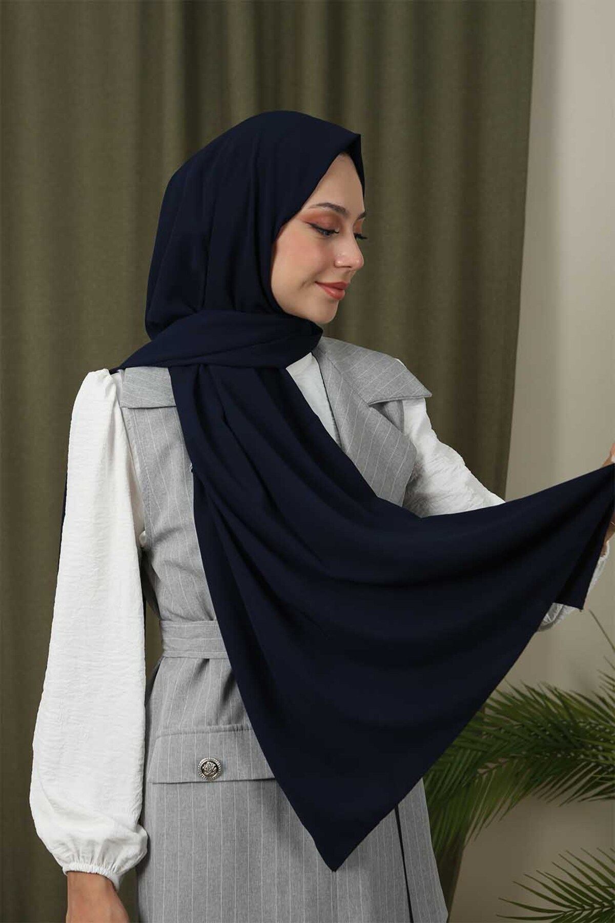Navy silk shawl shop