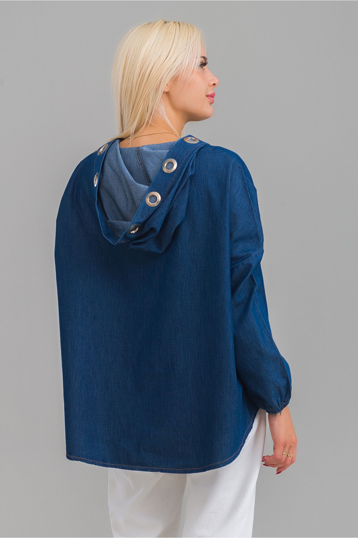 Denim store pullover shirt