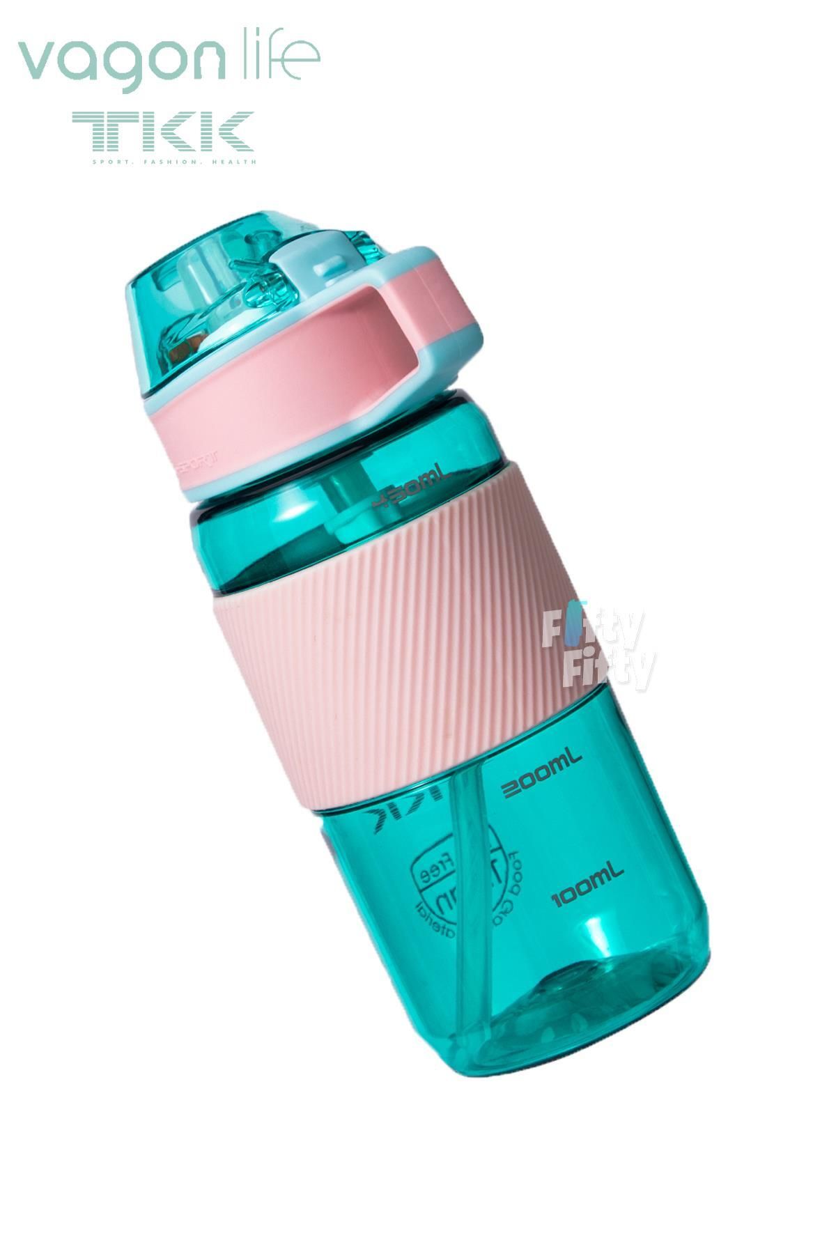 Vagonlife-TKK 500 ML Thick Non-Bite Straw Bpa-Free Tritan Water Flask with Carrying Handle FFTKK1003-500ML 3