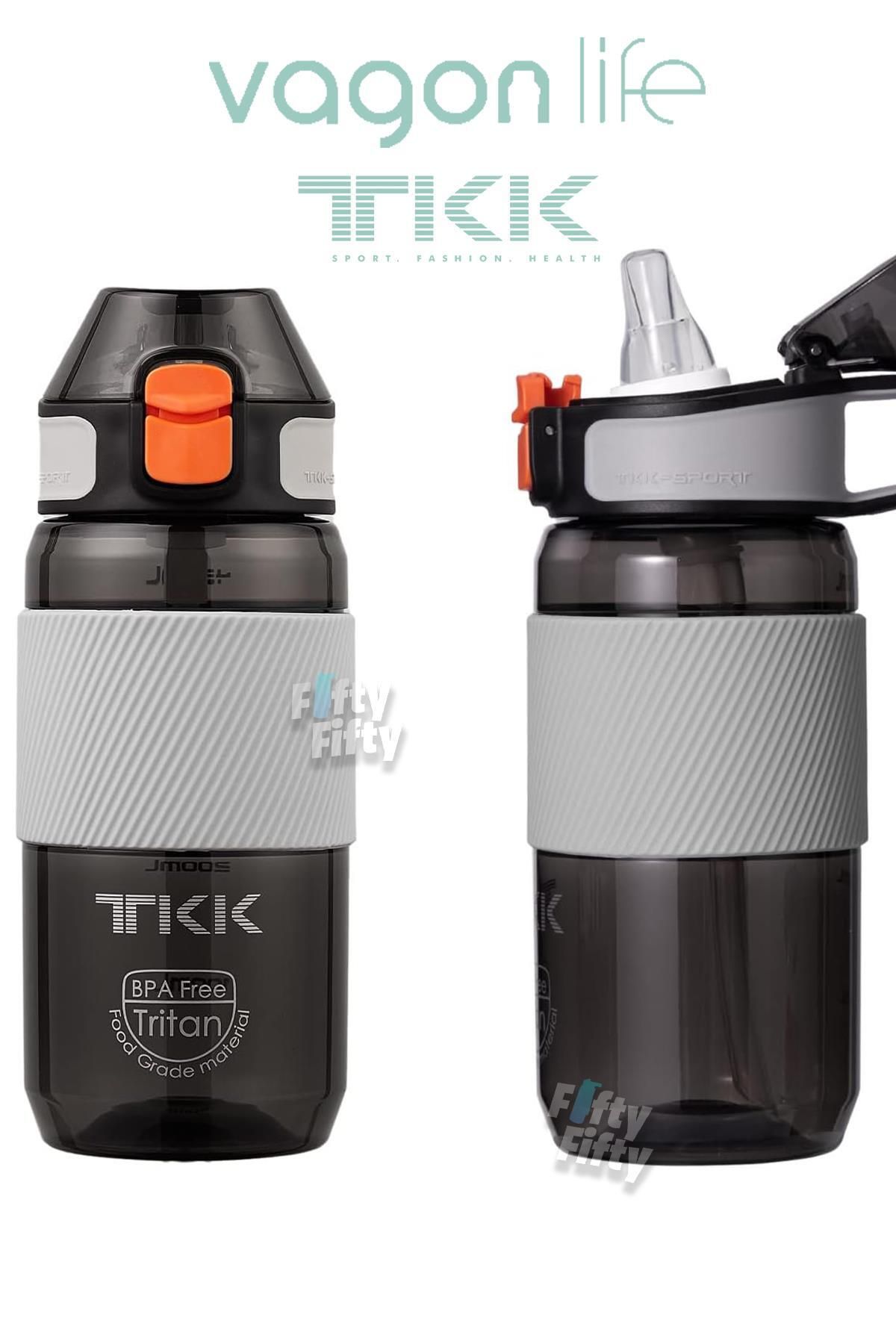 Vagonlife-TKK 500 ML Thick Non-Bite Straw Bpa-Free Tritan Water Flask with Carrying Handle FFTKK1003-500ML 4