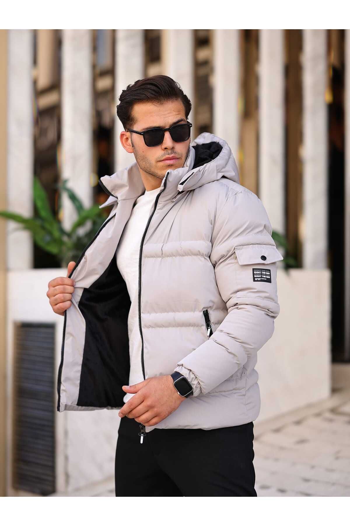 Mens sales hooded coat