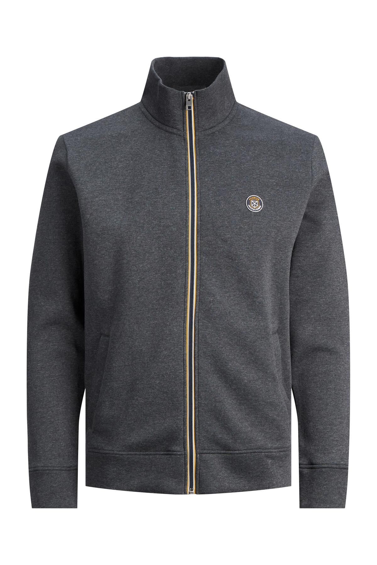 Jack Jones JPRBLURUBBER SWEAT ZIP CARDIGAN PRAU23 Premium Series ardonlu Fermuarl Sweatshirt Fiyat Yorumlar Trendyol