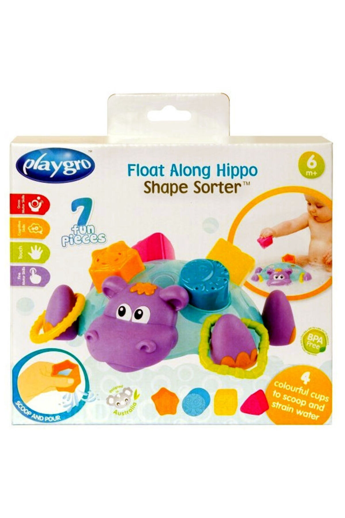 Playgro Float Along Hippo Yüzen Kaplumbağa fotoğrafı 3 (önizleme)
