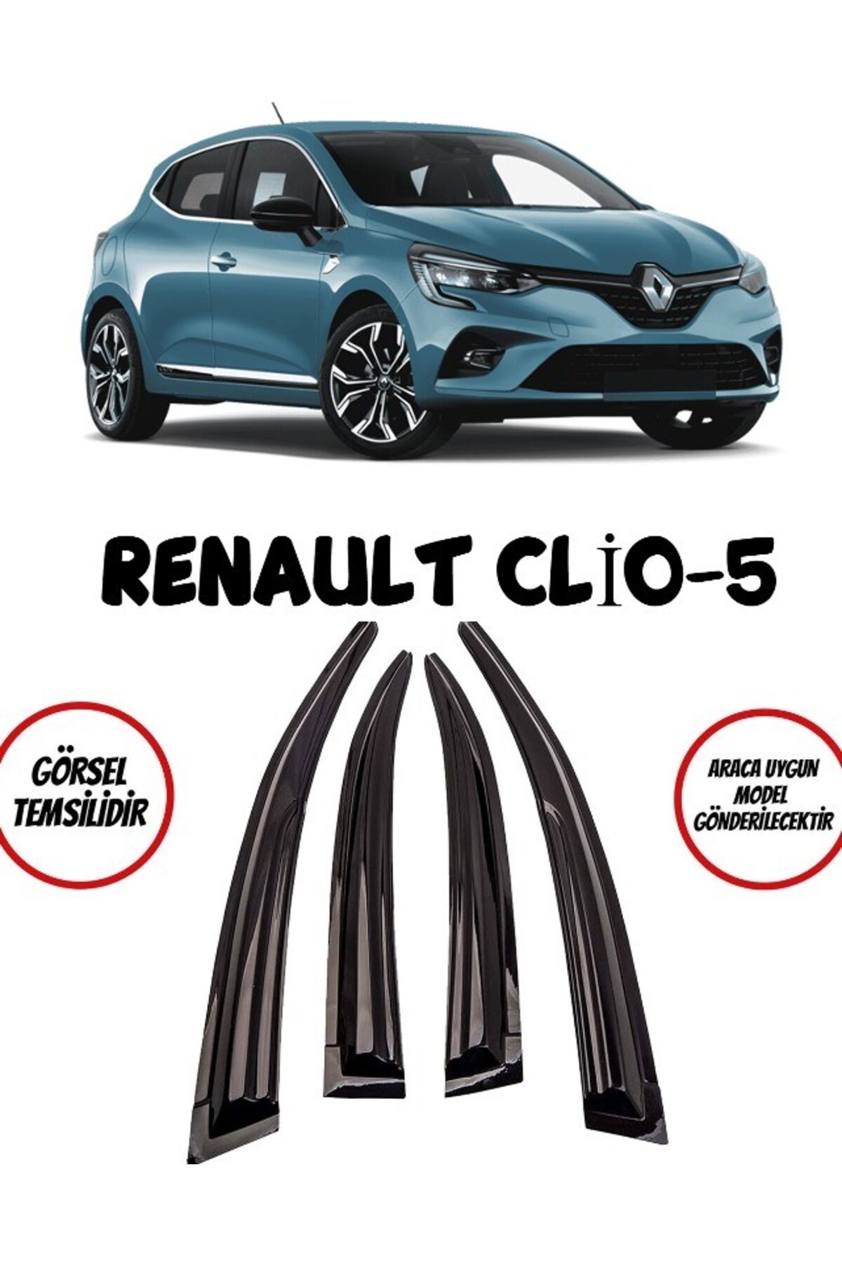 BALP Renault Clio 5 Cam Rüzgarlığı 4lü 2020