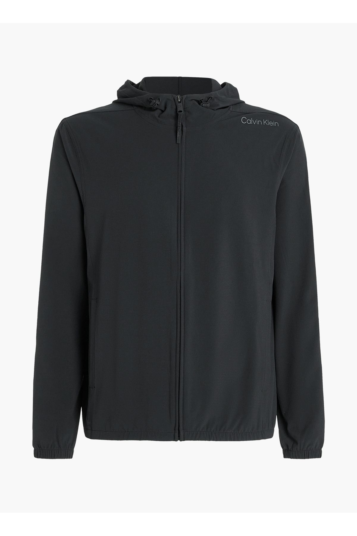 Calvin Klein Siyah Erkek Kap onlu Mont 00GMS3O502BAE WO WIND JACKET
