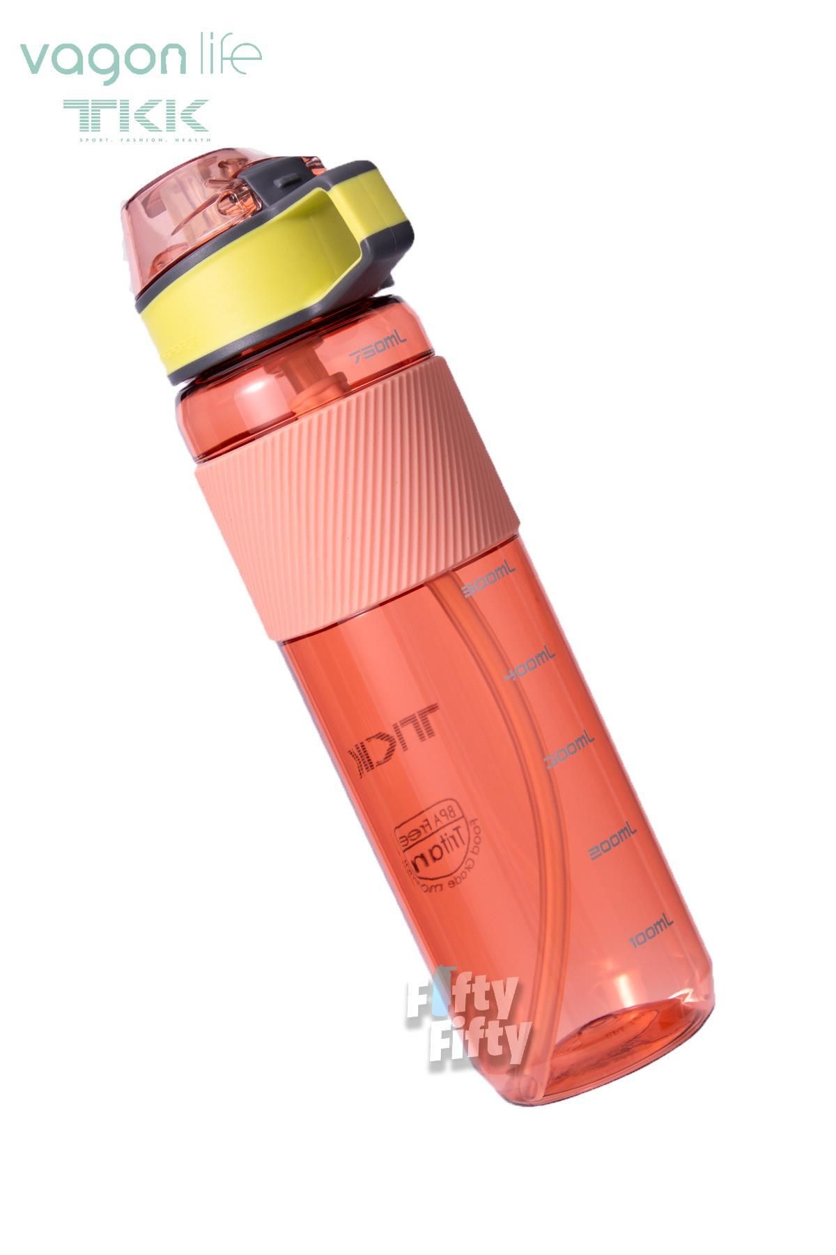 Vagonlife-TKK 800 ML Thick Non-Bite Straw Bpa-Free Tritan Water Flask with Carrying Handle FFTKK1003-800ML 4