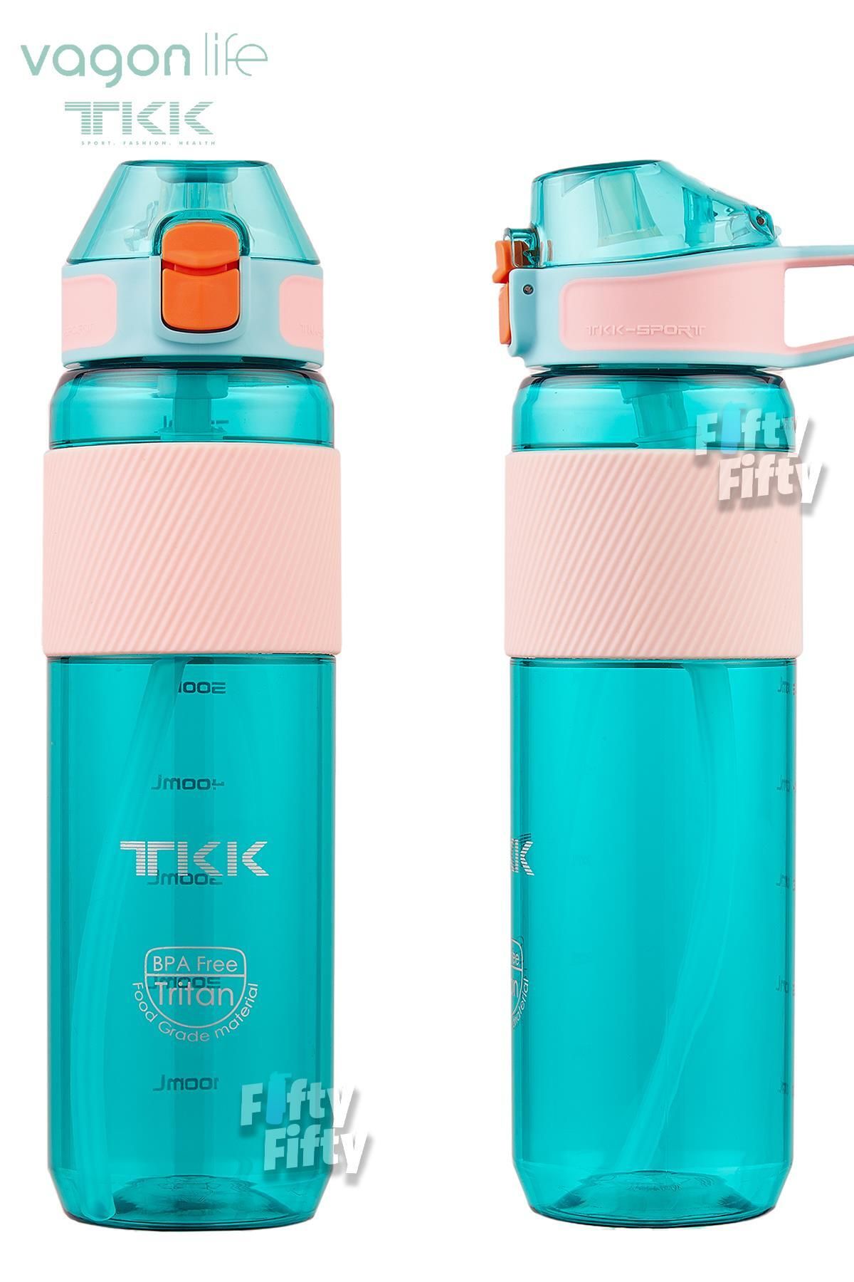 Vagonlife-TKK 800 ML Thick Non-Bite Straw Bpa-Free Tritan Water Flask with Carrying Handle FFTKK1003-800ML 3
