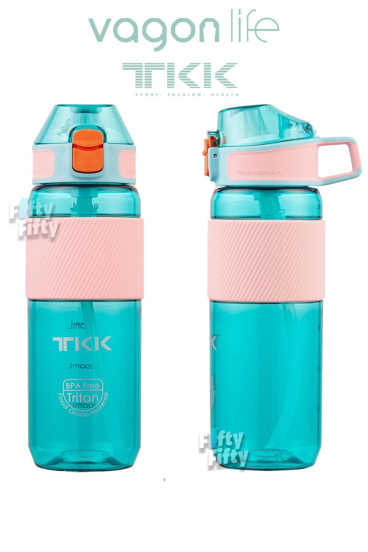 Vagonlife-TKK 700 ML Thick Non-Bite Straw Bpa-Free Tritan Water Flask with Carrying Handle FFTKK1003-700ML 4