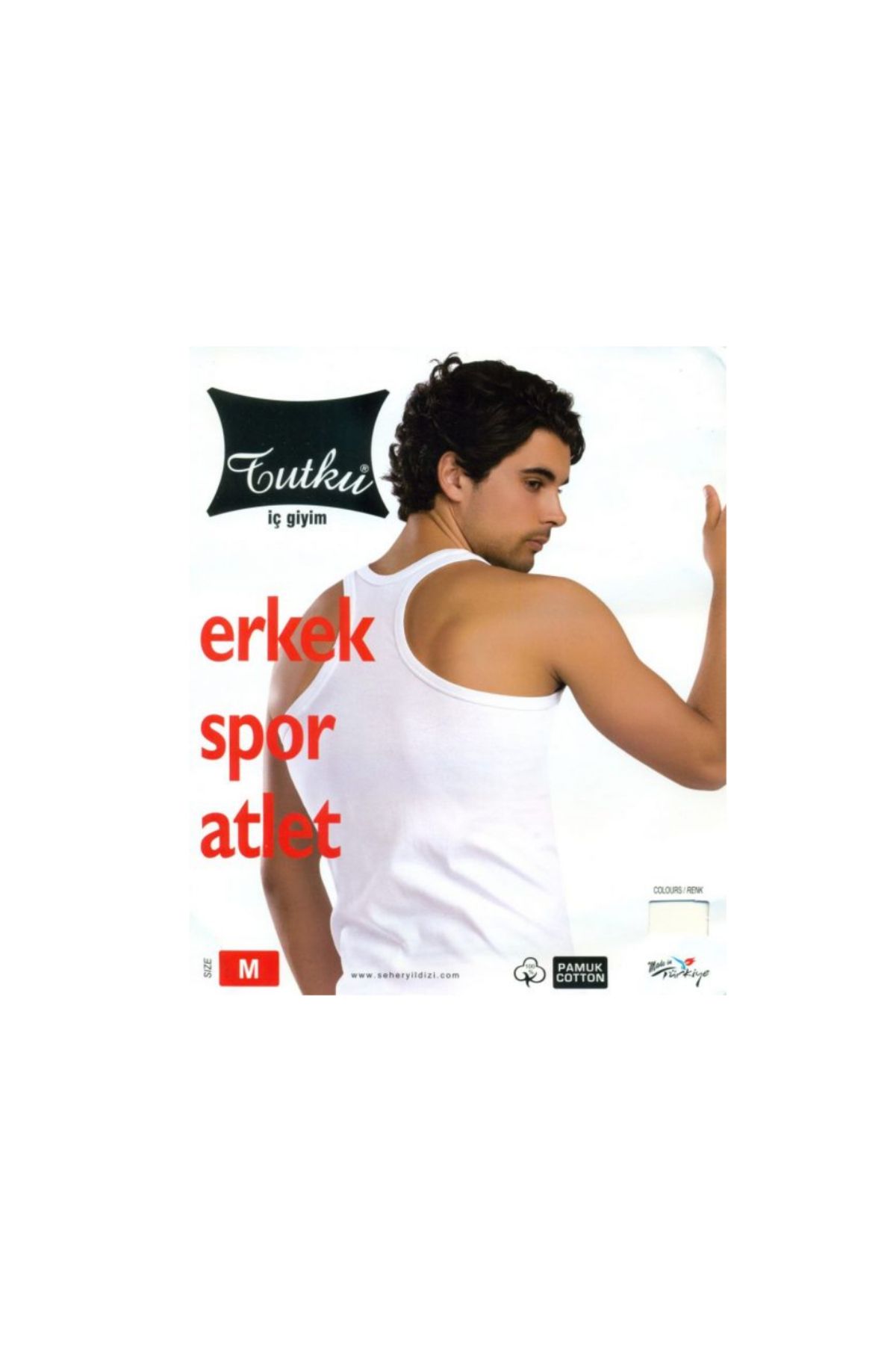 Tutku Çapa Collection Tutku 6-pachet 100% Bumbac Tricouri Sport Albe Pentru Bărbați 6-pachet Masculin - L