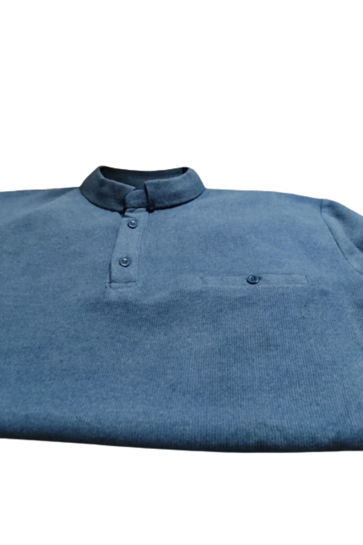 Ünal Giyim-LARGE SIZE BATTAL POLO COLLAR POCKET SELANIC Pullover 3