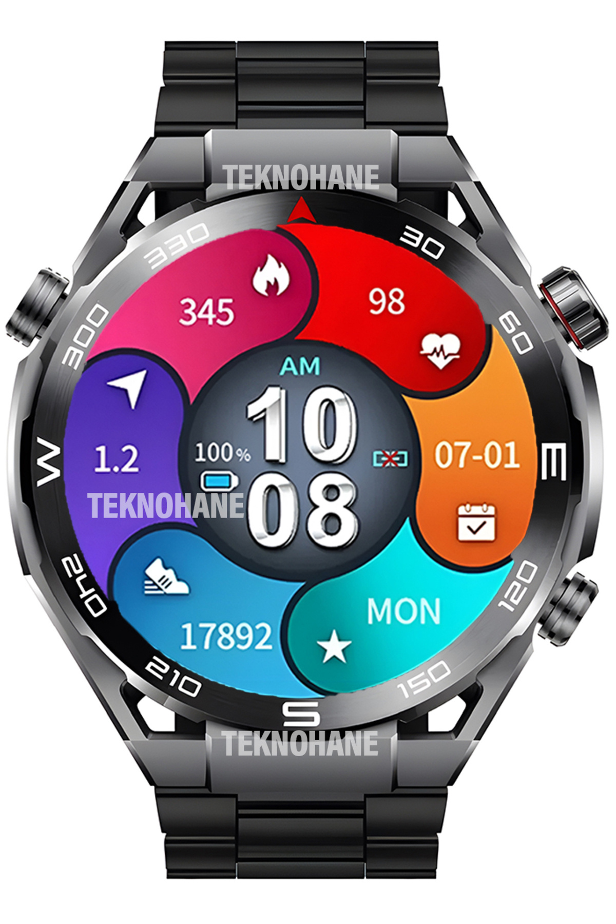 QAP SİYAH ULTİMATE AKILLI SAAT SMART WATCH HUAWEİ ULTİMATE UYUMLU İOS