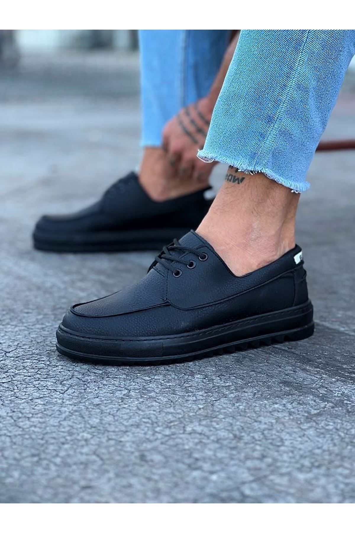 BZ Moda B506 ST Lace up Orthopedic Sole Men s Sneaker Shoes Black