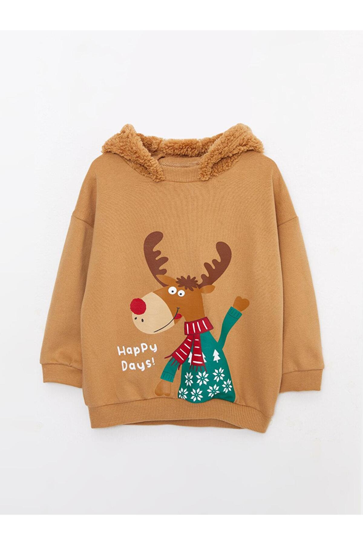 سویشرت پسرانه مشکی LC Waikiki | W2G883B1 اورجینال - تصویر 4