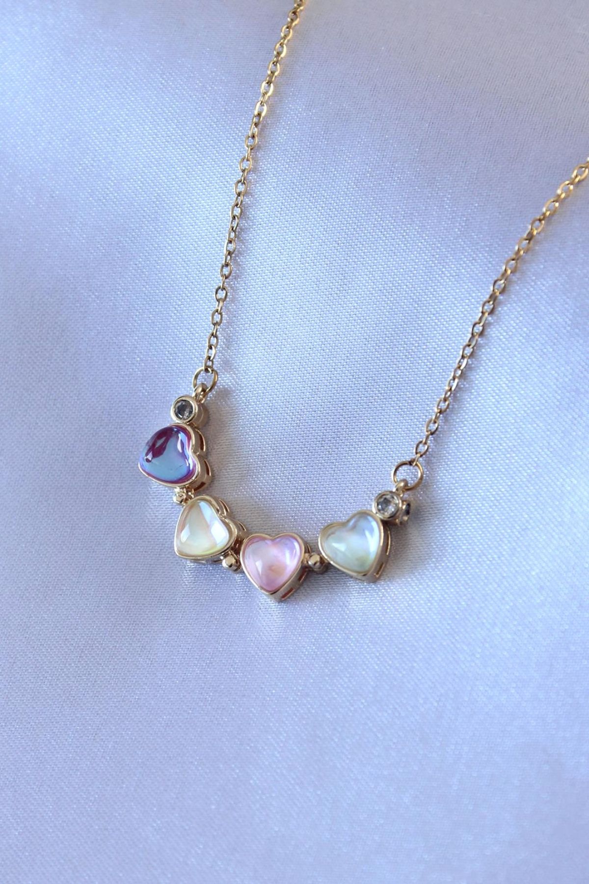 Only Vogue Steel Necklace Gold colored Zircon Trendyol