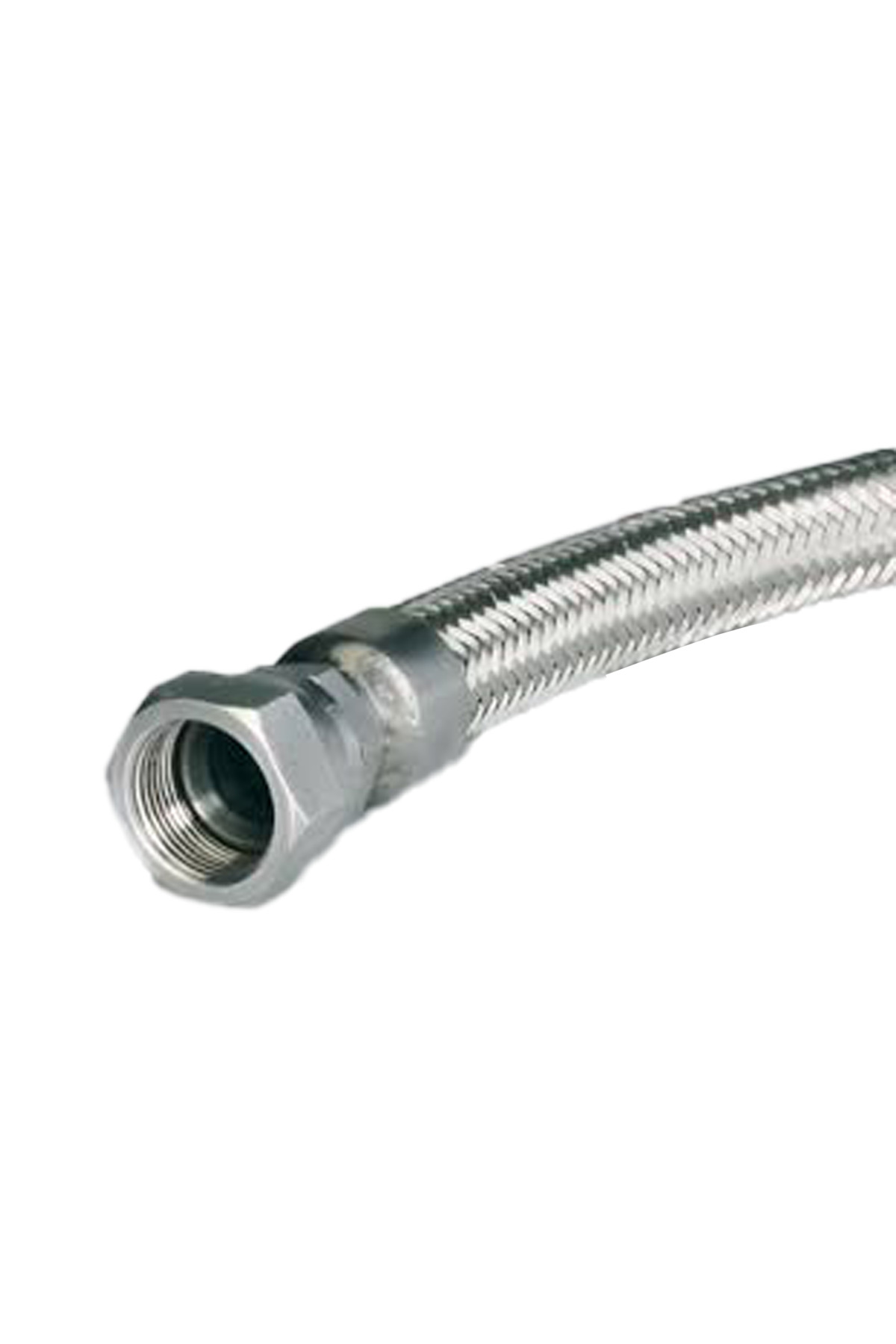1" 10 bar Paslanmaz Örgülü Hidrofor Hortumu Düz Flex Hortum (Rakor & Nipel) 100 Cm 3