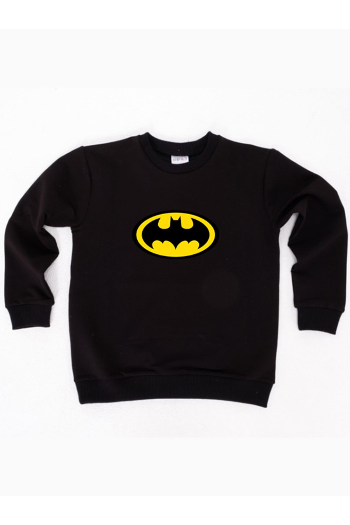 Batman baskılı pamuklu kumaş çocuk sweatshirt v2038v