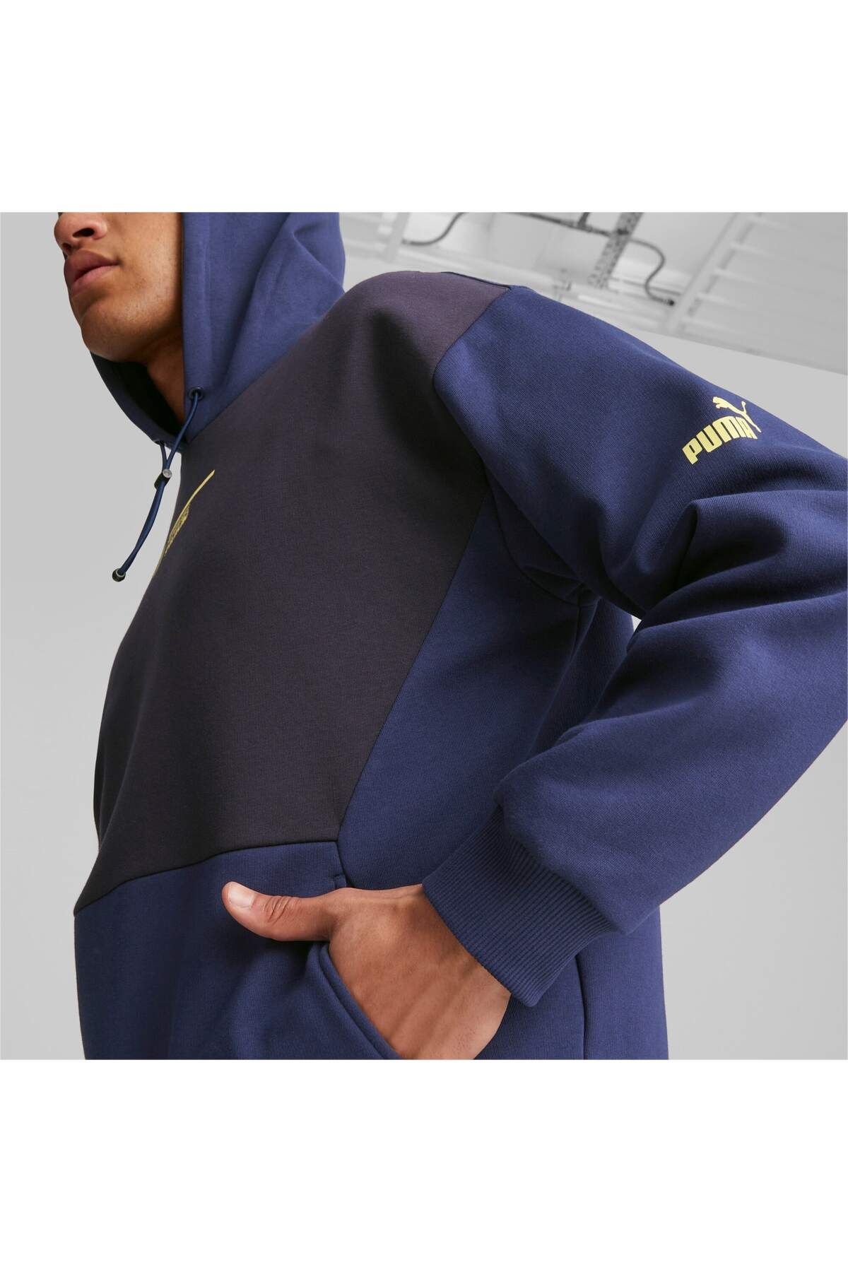 Dark blue puma hoodie sales