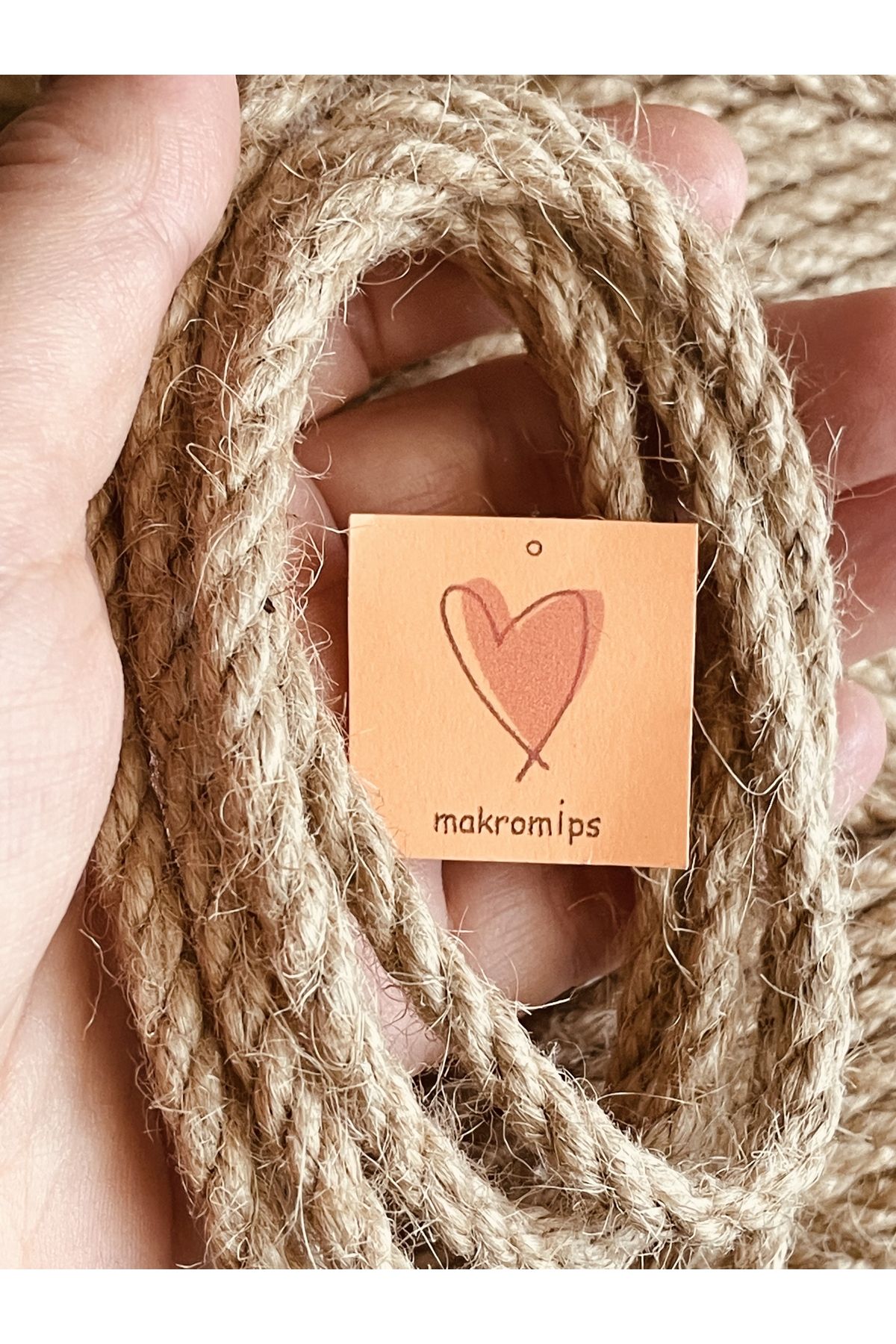 Makromİps-JUT ROPE STRING 4 mm 1KYLO RAW Twisted NATURAL CARNAP HOBBY STRING STRING 3