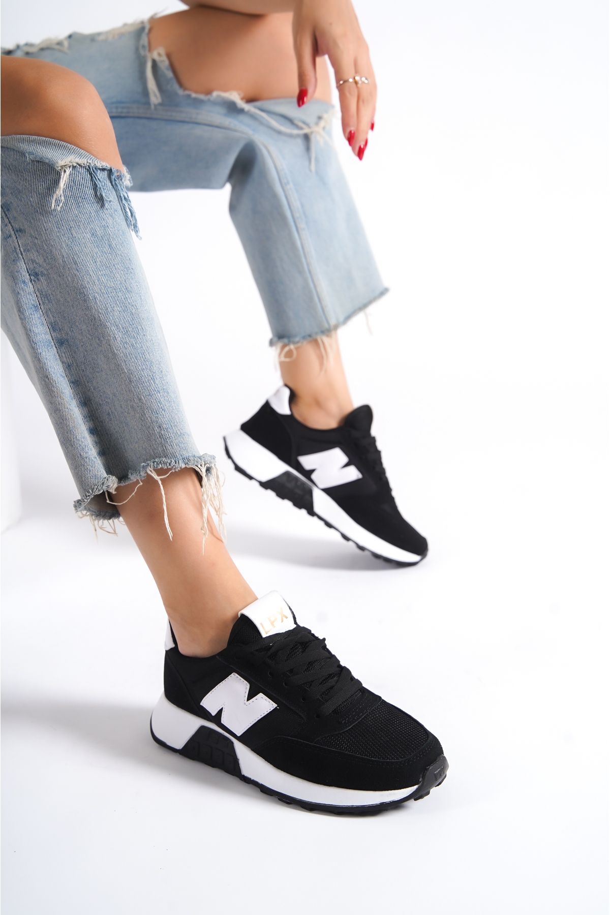Unisex N Siyah Günlük Rahat Spor Ayakkabı NK0520
