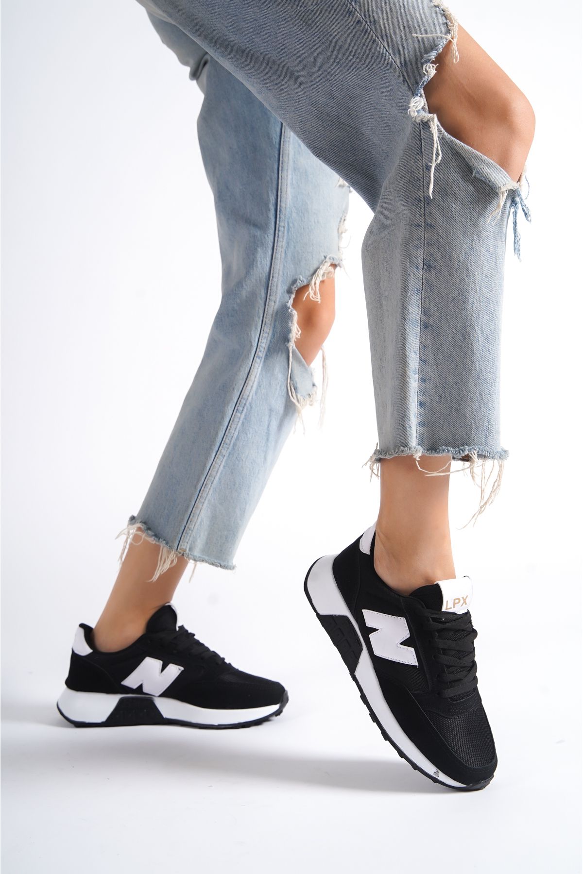 Unisex N Siyah Günlük Rahat Spor Ayakkabı NK0520
