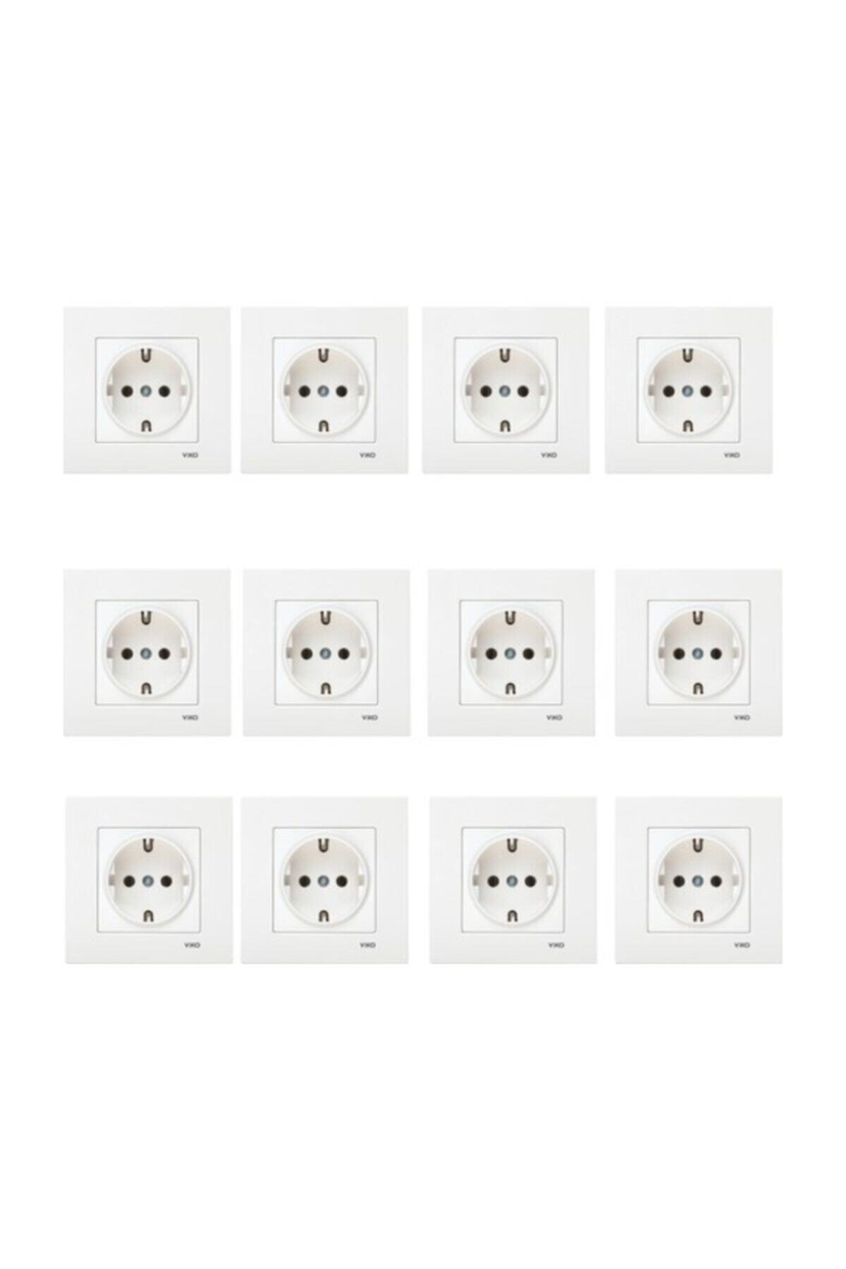 Karre 12-Piece Grounded Socket White