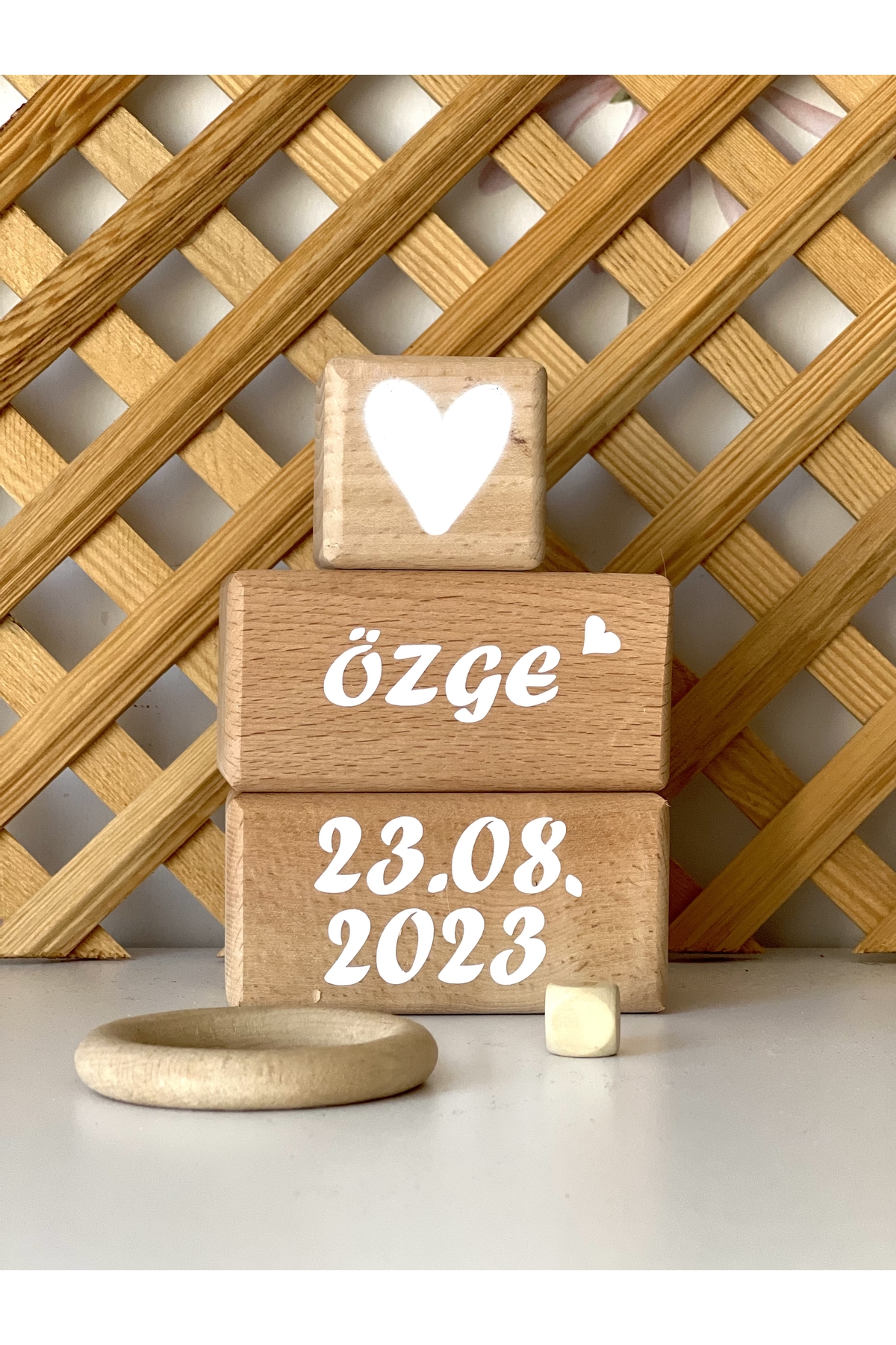 Kişiye özel doğum tarihi ve isimli küp seti