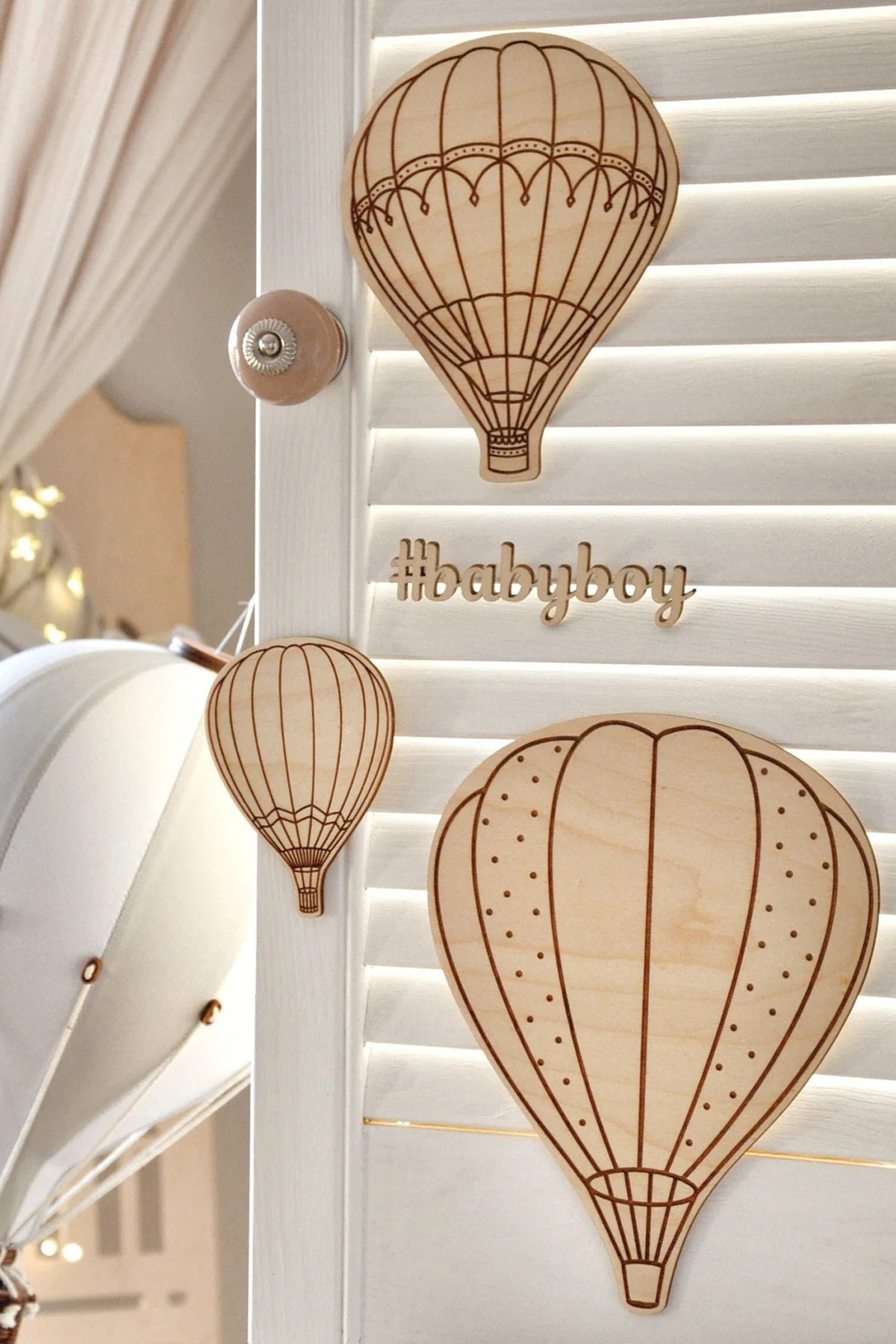 AŞKTOPLARIM Sıcak hava balonları Duvar Dekoru , Çocuk odası için duvar dekorasyonu, Bebek odası / Çocuk Odası