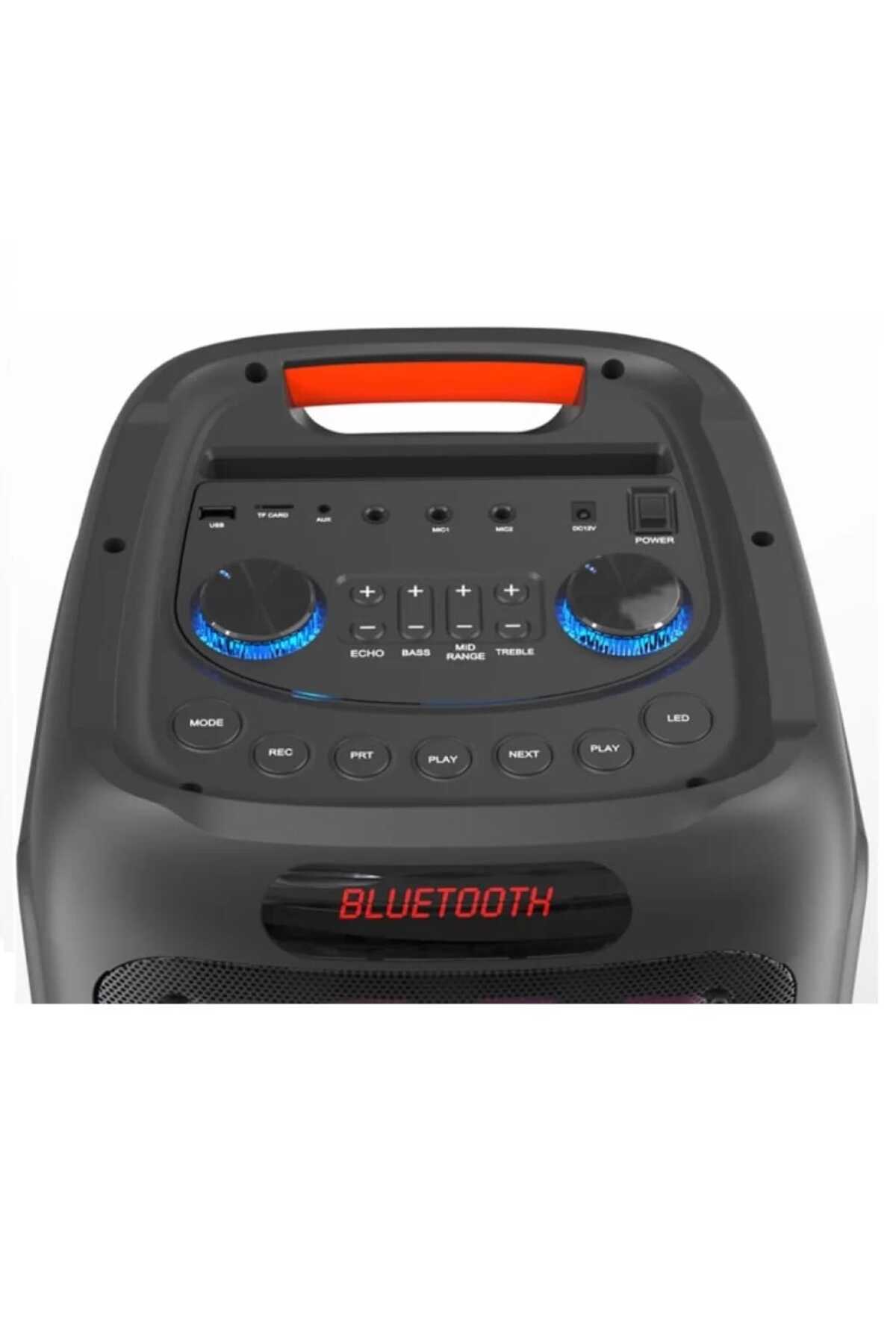 Taşınabilir Bluetooth Hoparlör Led Işıklı Karaoke Ses Sistemi, Mikrofon Parti Veya Toplanti Anfisi 6