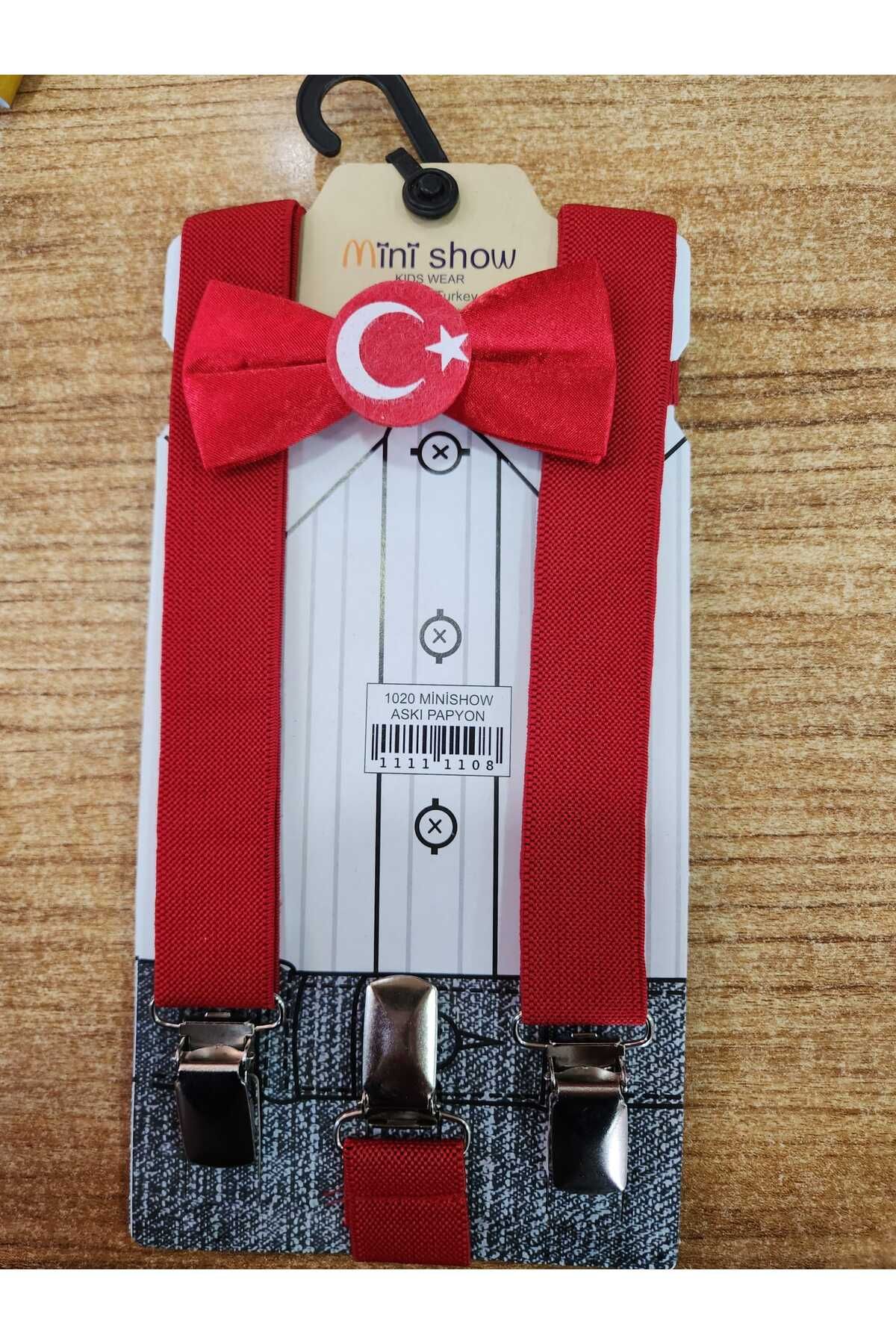 NEKİBUKİ-Flag Pants and Bow Tie Set - Strap Included 1