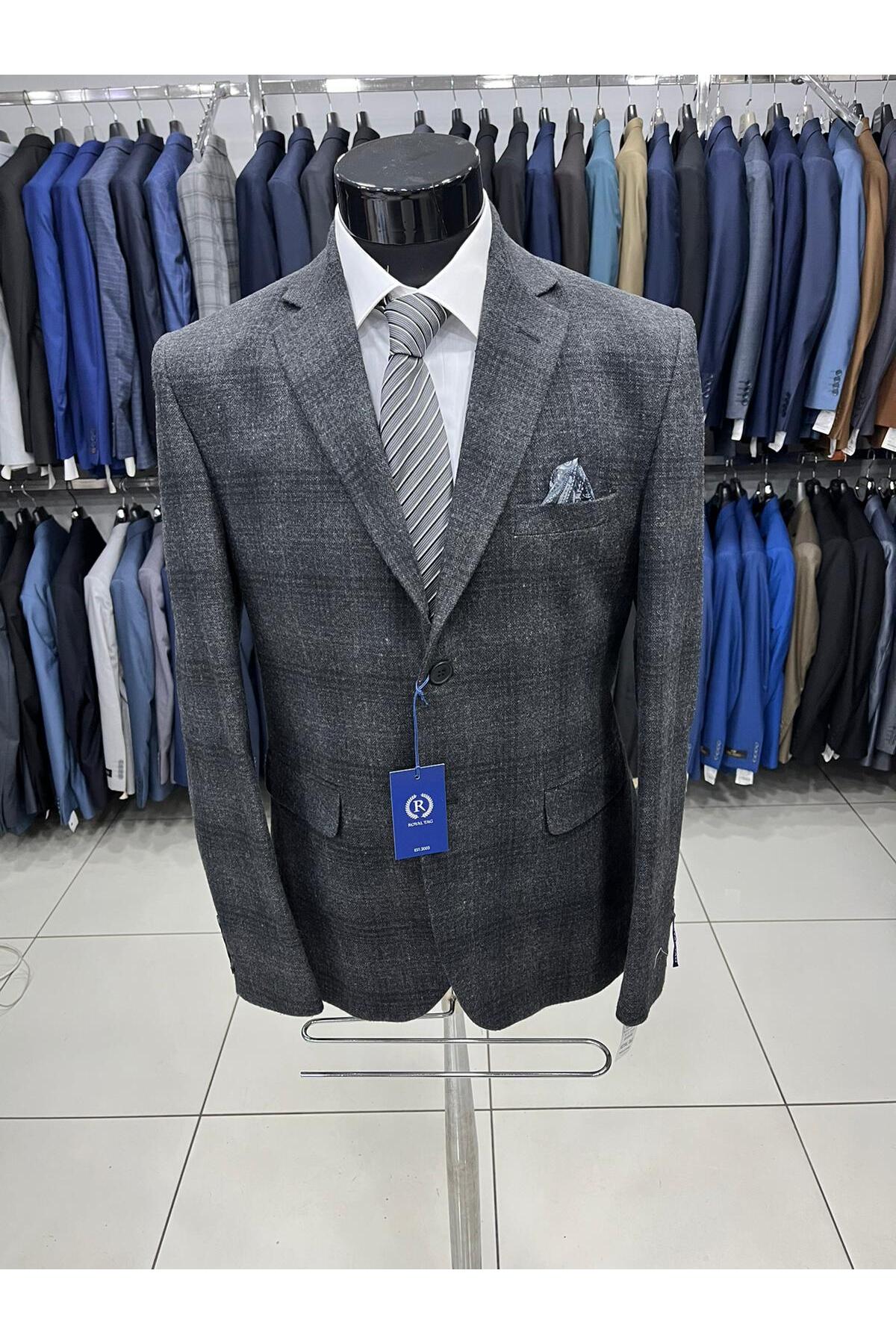 ژاکت مردانه خاکستری ENRICO MASAROTTI | TYCGVR4R7N169755542517214 اورجینال - تصویر 3