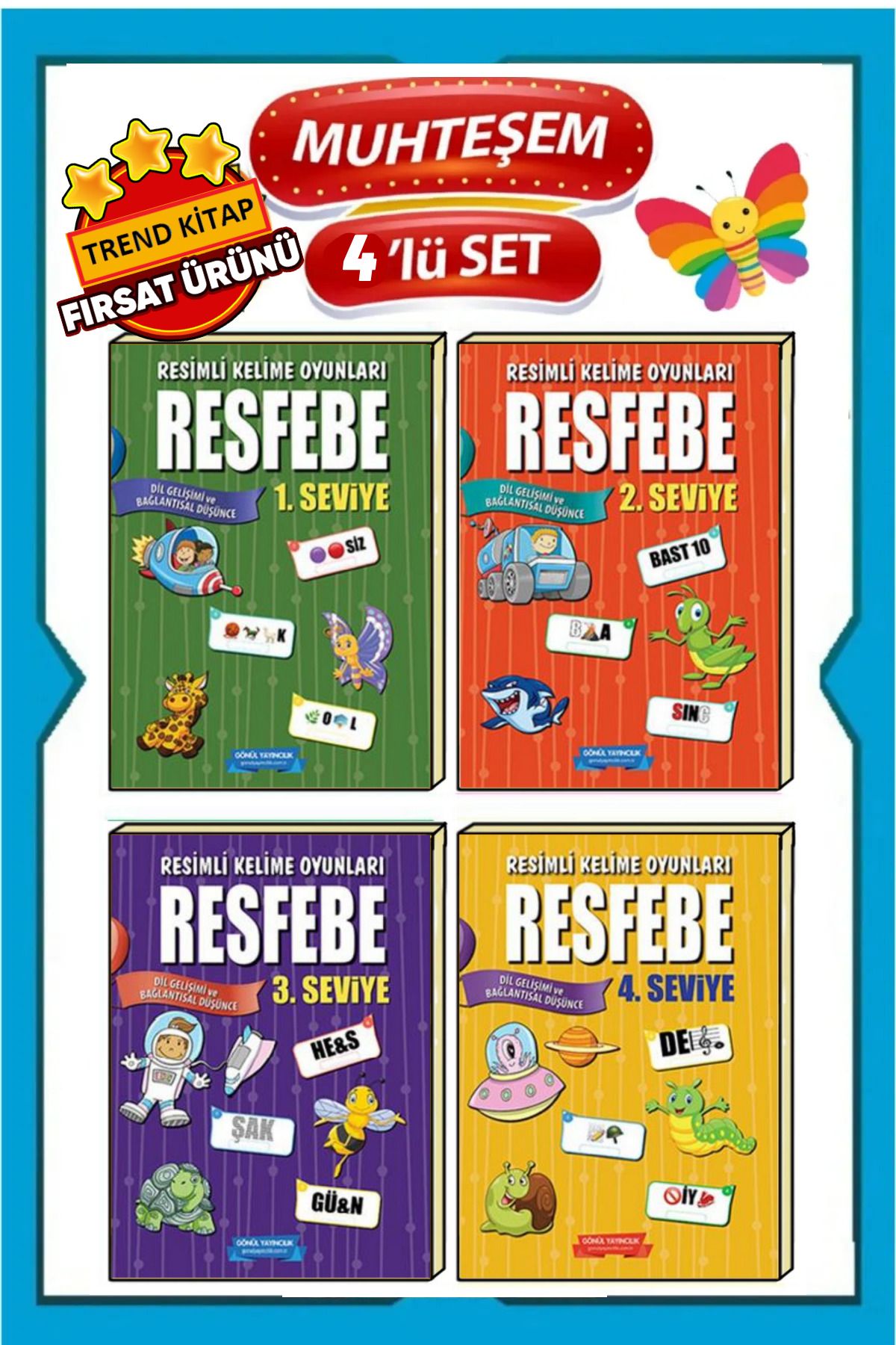 GÖNÜL PUBLISHING Resfebe Великолепный набор из 4 шт. (RESFEBE ШАГ ЗА ШАГОМ 1-2-3-4) derseti3