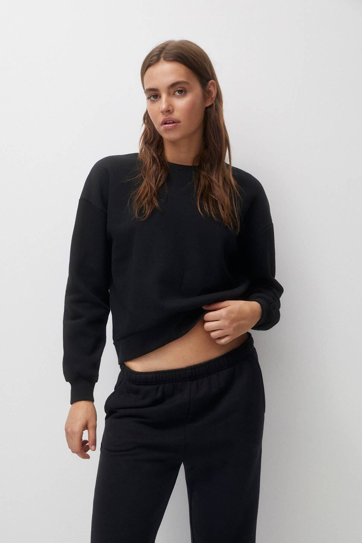 100 cotton sweatshirt womens discount