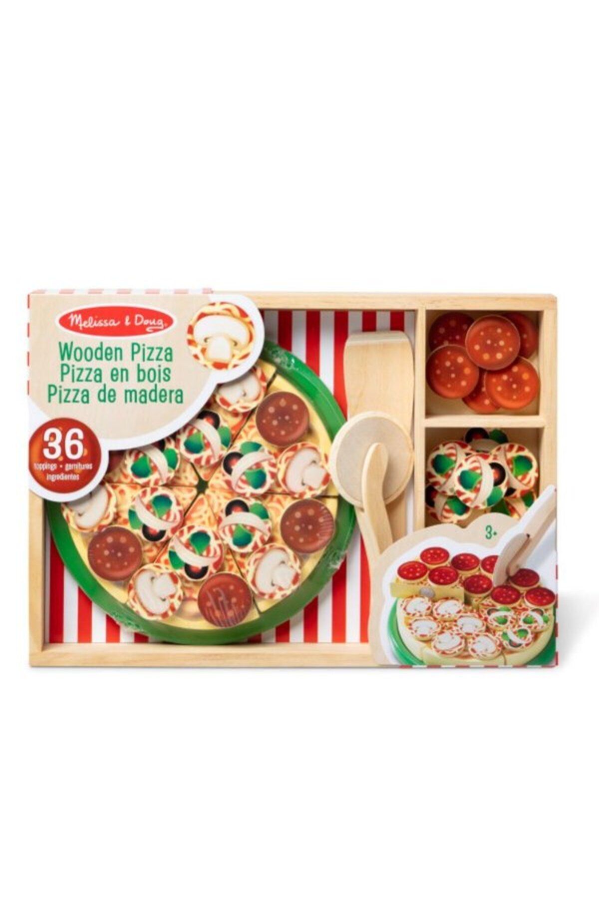 اسباب بازی های چوبی چند رنگ Melissa Doug حزب پیتزا M D Melissa & Doug