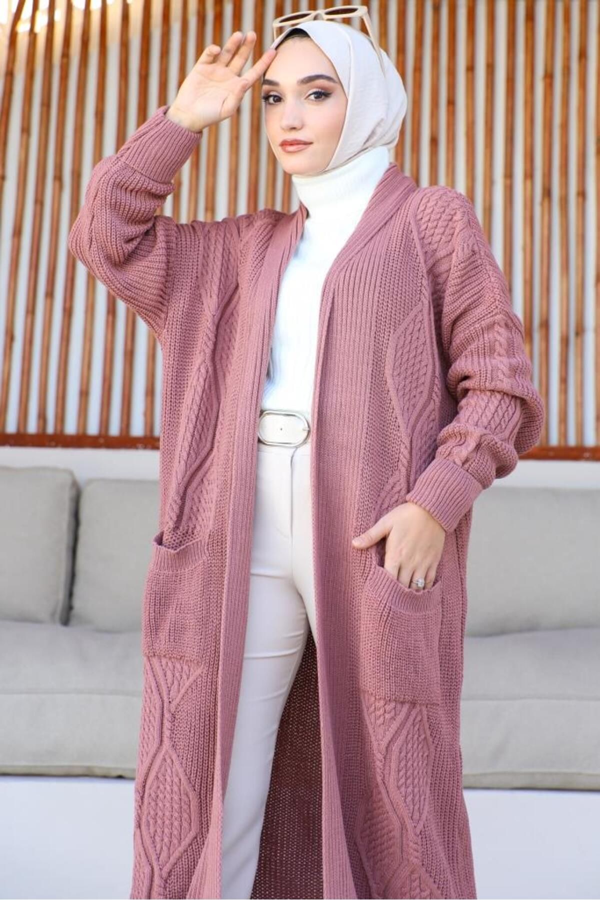 Dusty rose cheap long cardigan