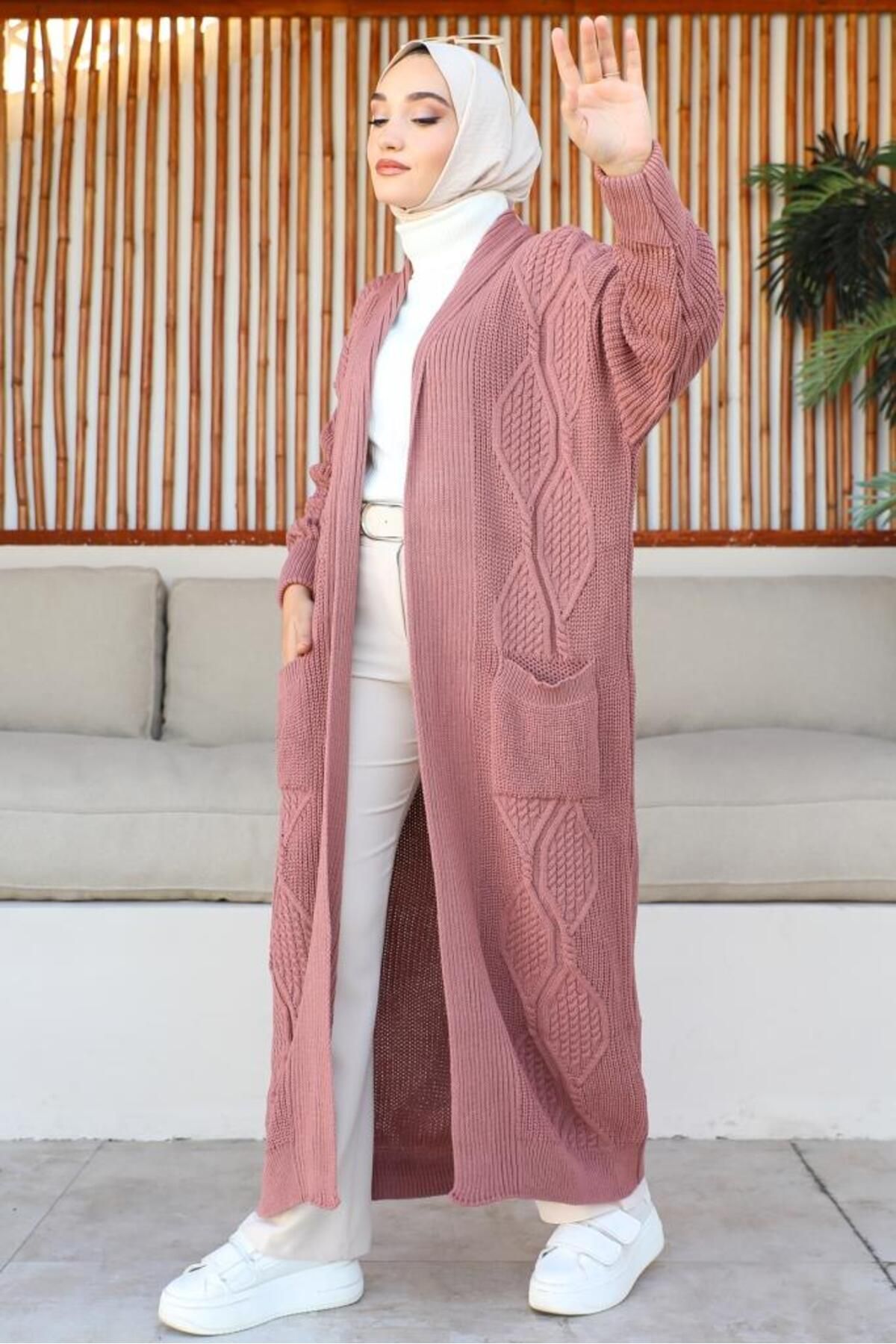 Dusty rose on sale long cardigan