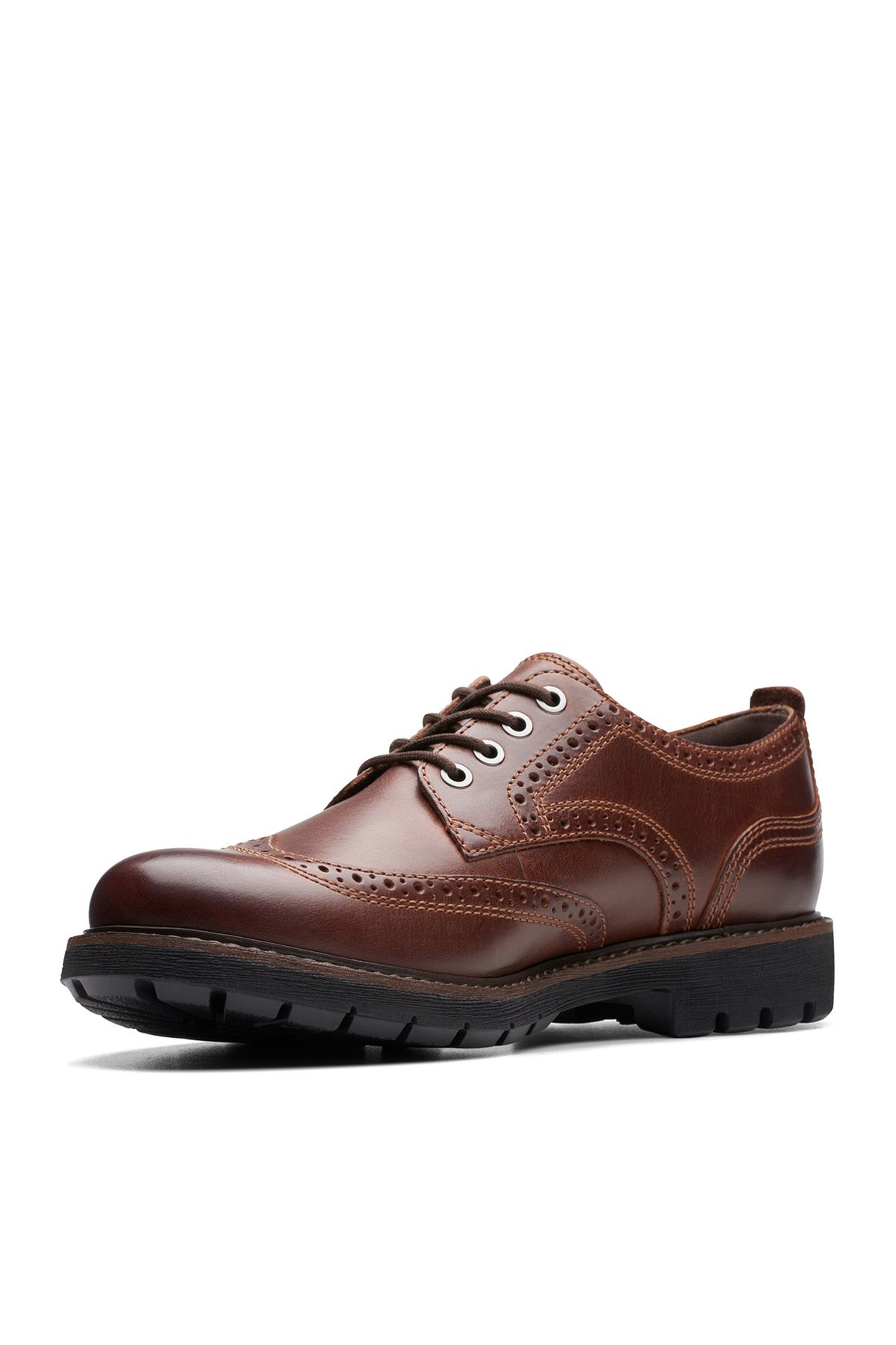 CLARKS-Pánské kožené klasické boty - BrownBatcombeHeadamp 4