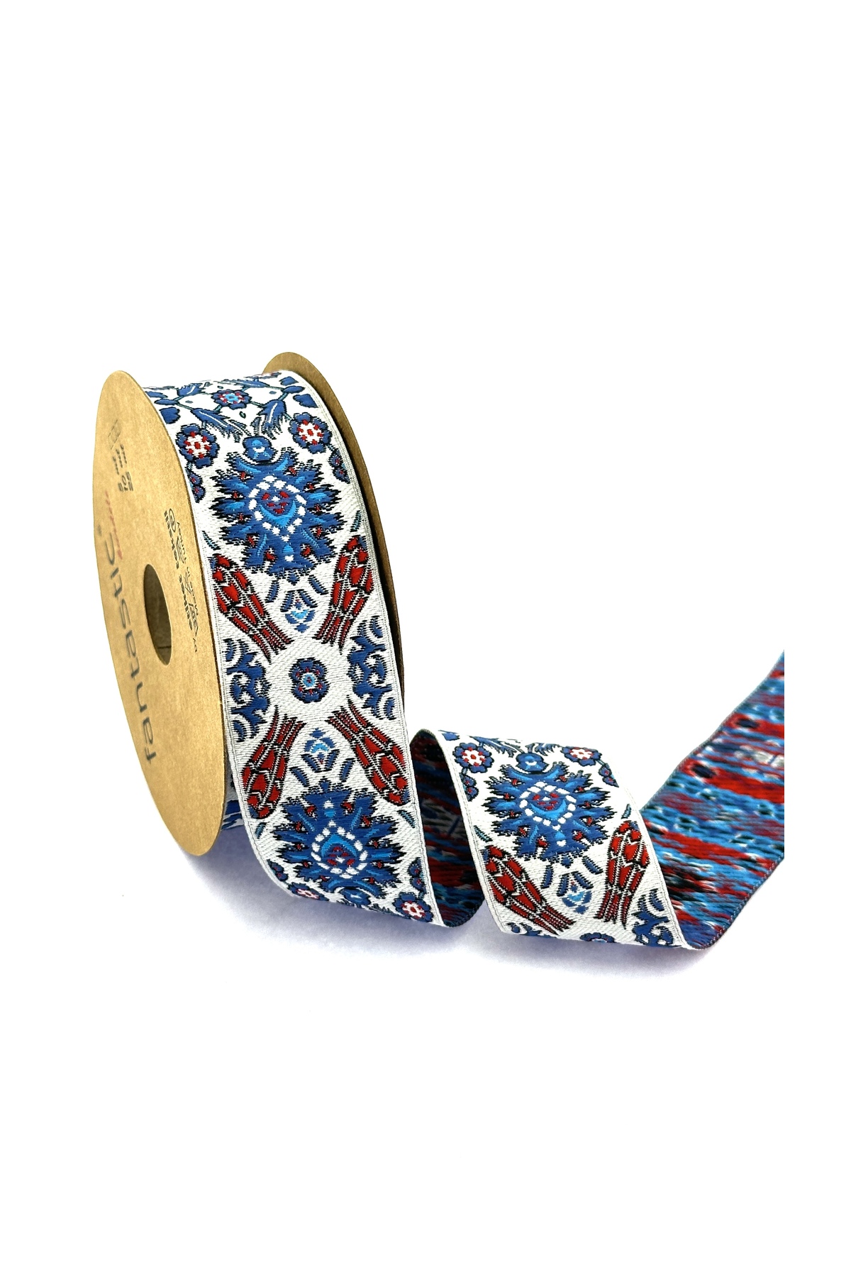 TILE PATTERNED WOVEN RIBBON (35mm WIDTH - 10mt LENGTH)