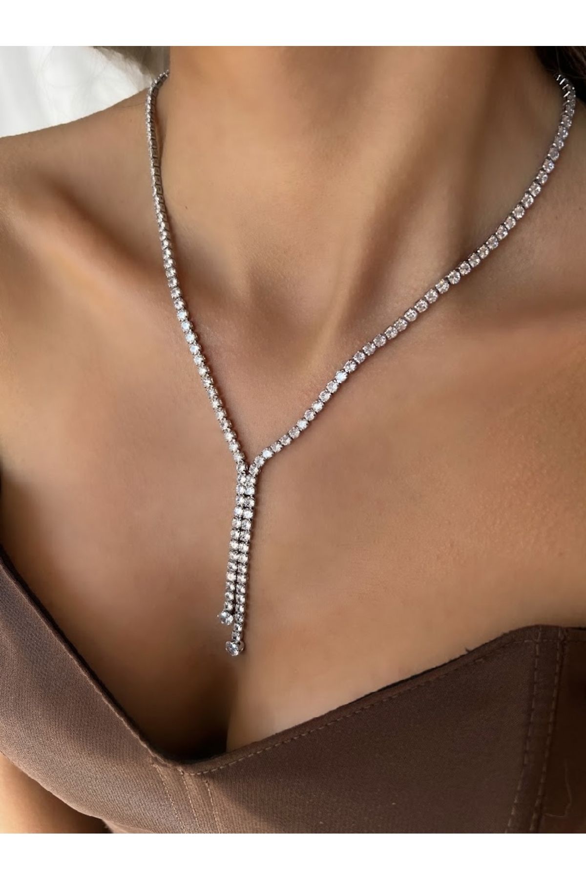 Zircon sales stone necklace
