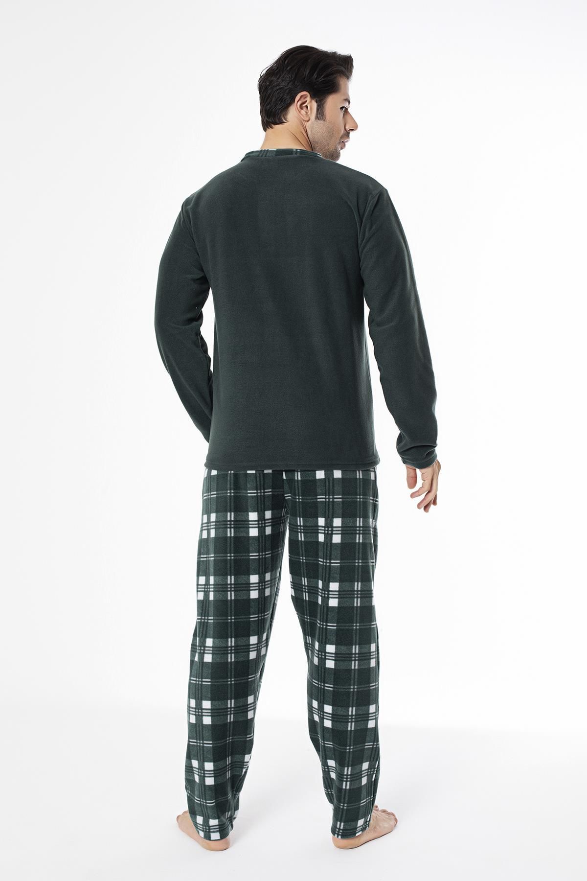 Mens fleece pyjamas clearance set