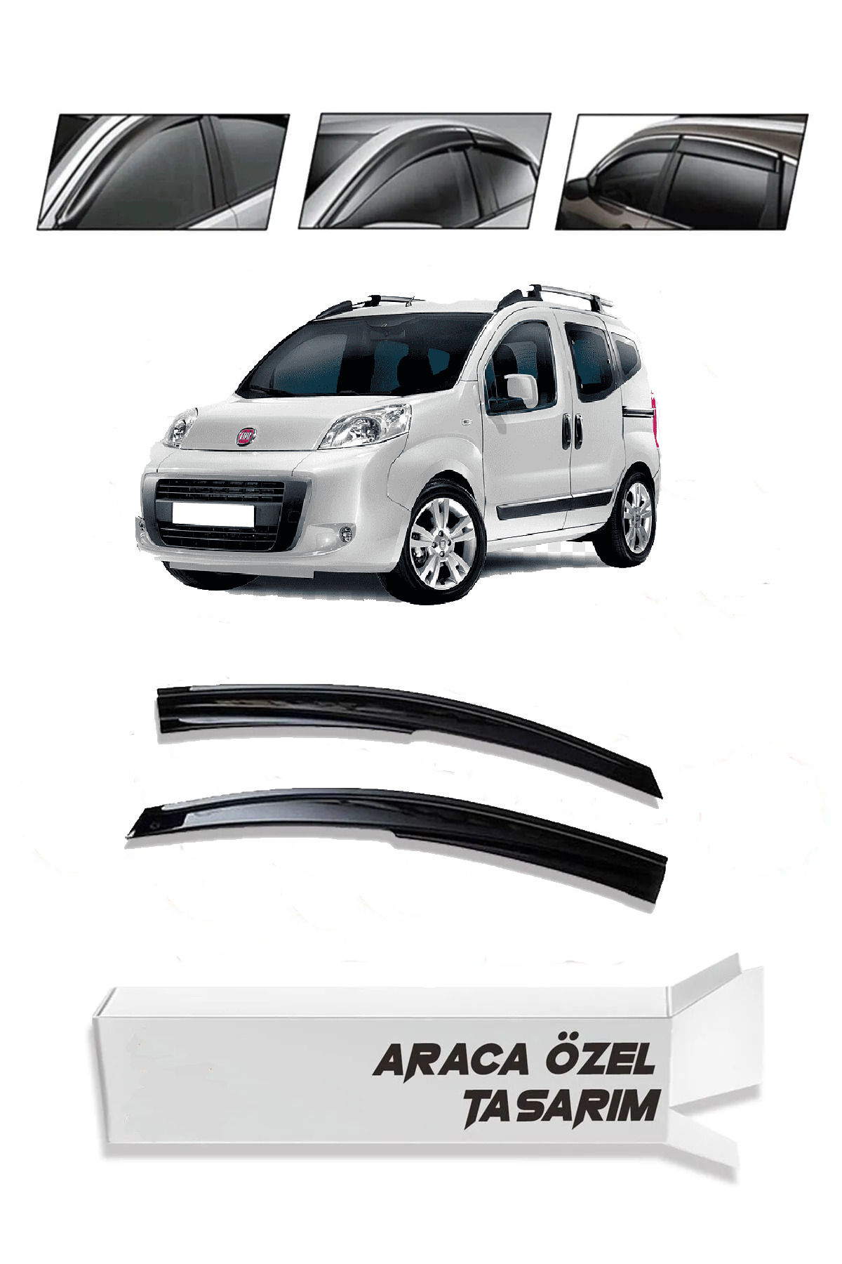 Oto Çizgi Fiat Fiorino Mügen Cam Rüzgarlığı 2007 - 2020 Arası Ön Iki Cam 2 Li Set