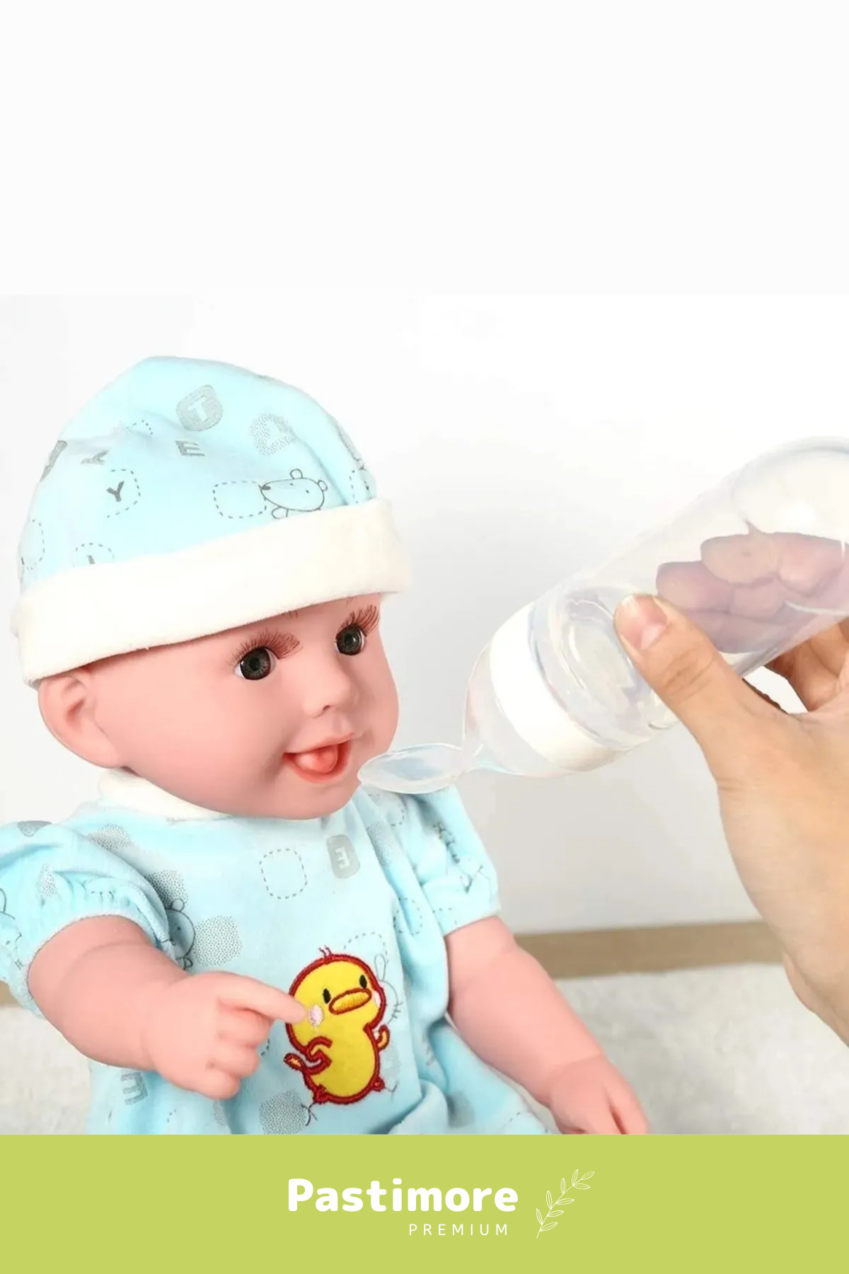 Pastimore Özel Üretim Özel Koruyuculu Kapaklı Taşınabilir Bebek Silikon Sıkma Kaşık Yeşil 90 Ml Biberon fotoğrafı 4 (önizleme)