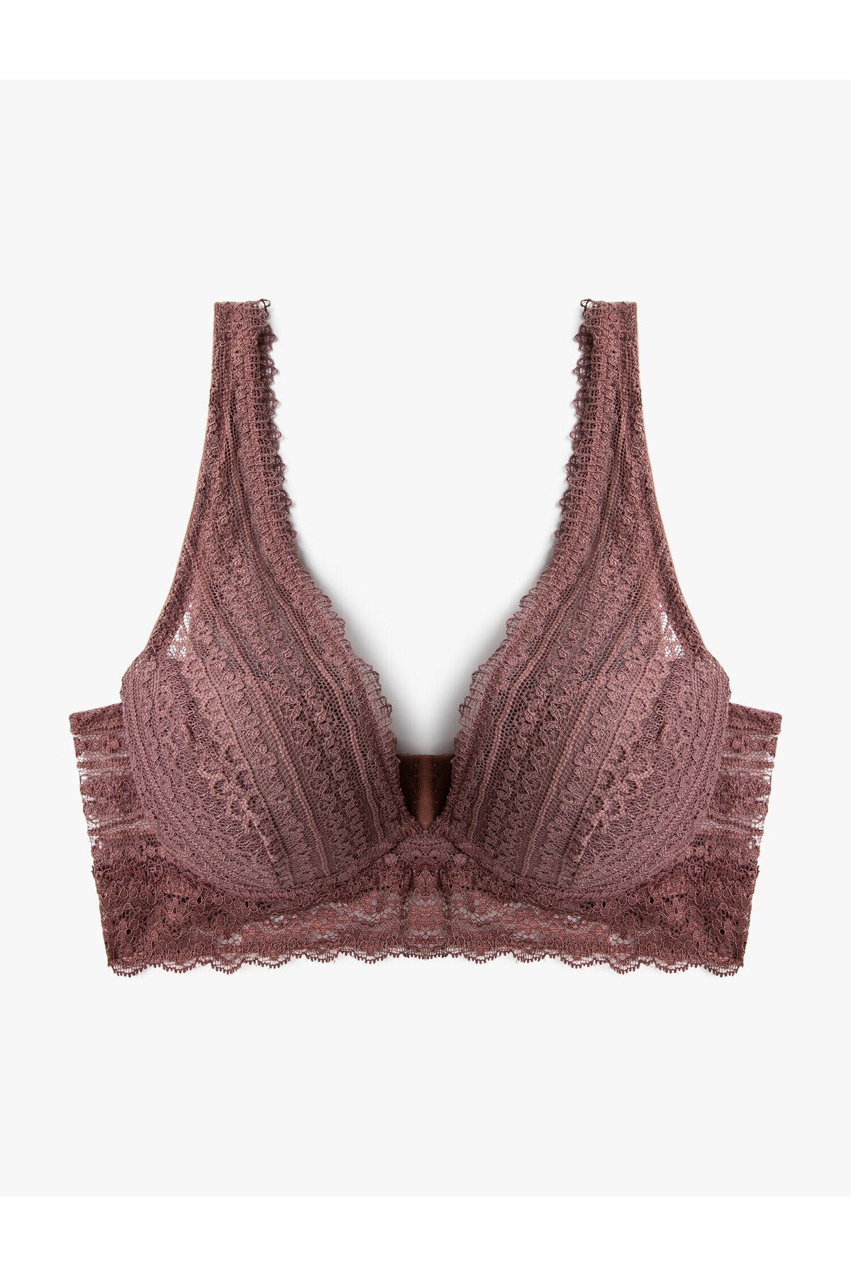 Koton Unpadded Non-wired Bra Uncovered Textured - Trendyol