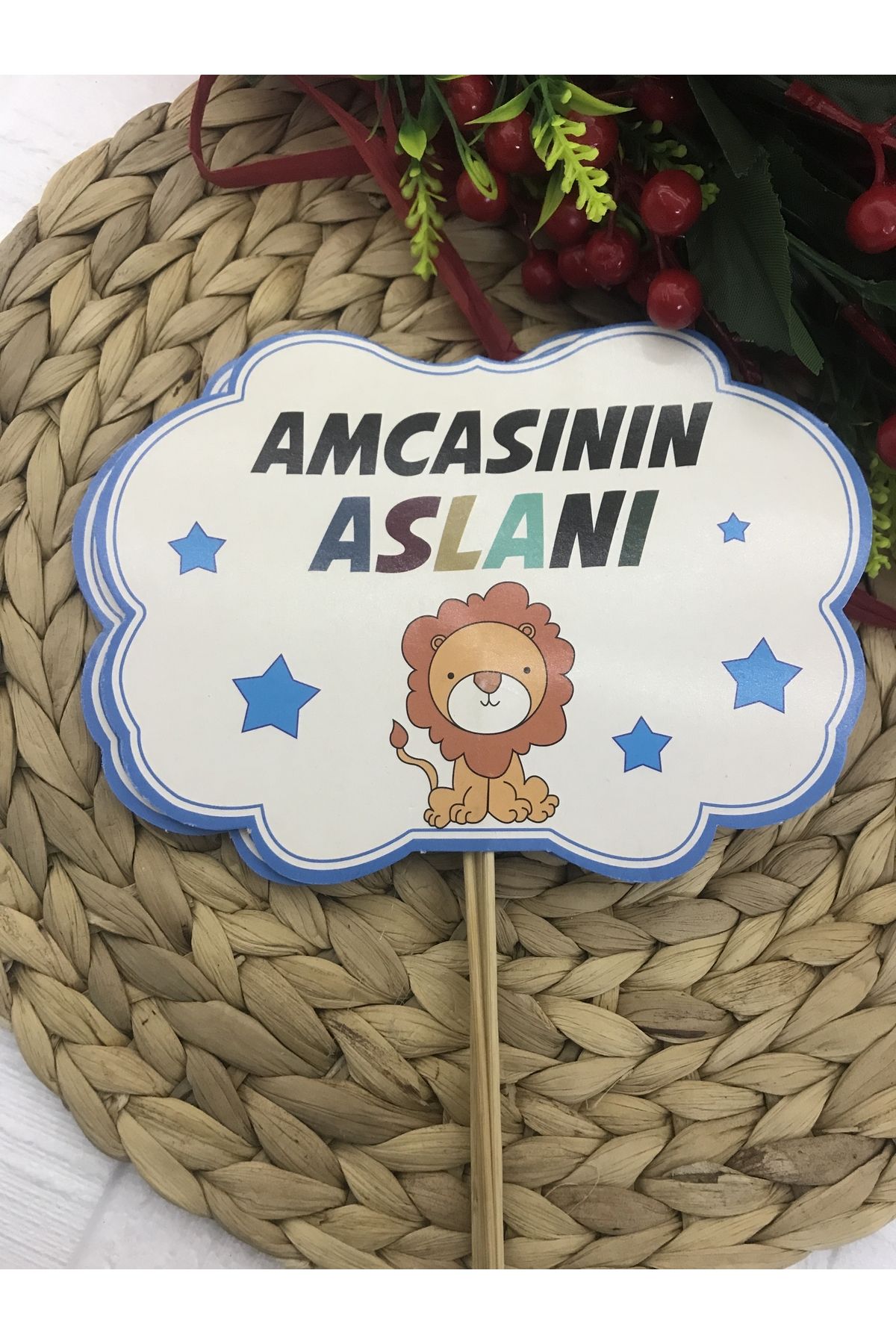 Deniz Party Store AMCASININ ASLANI.... Temalı Konuşma Balonu 5 adet