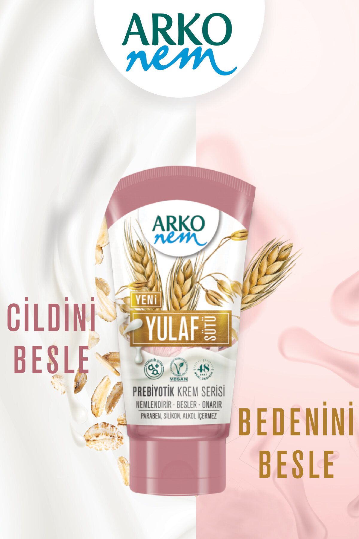شیر جو دوسر سری کرم پربیوتیک 3x60ml Arko Nem