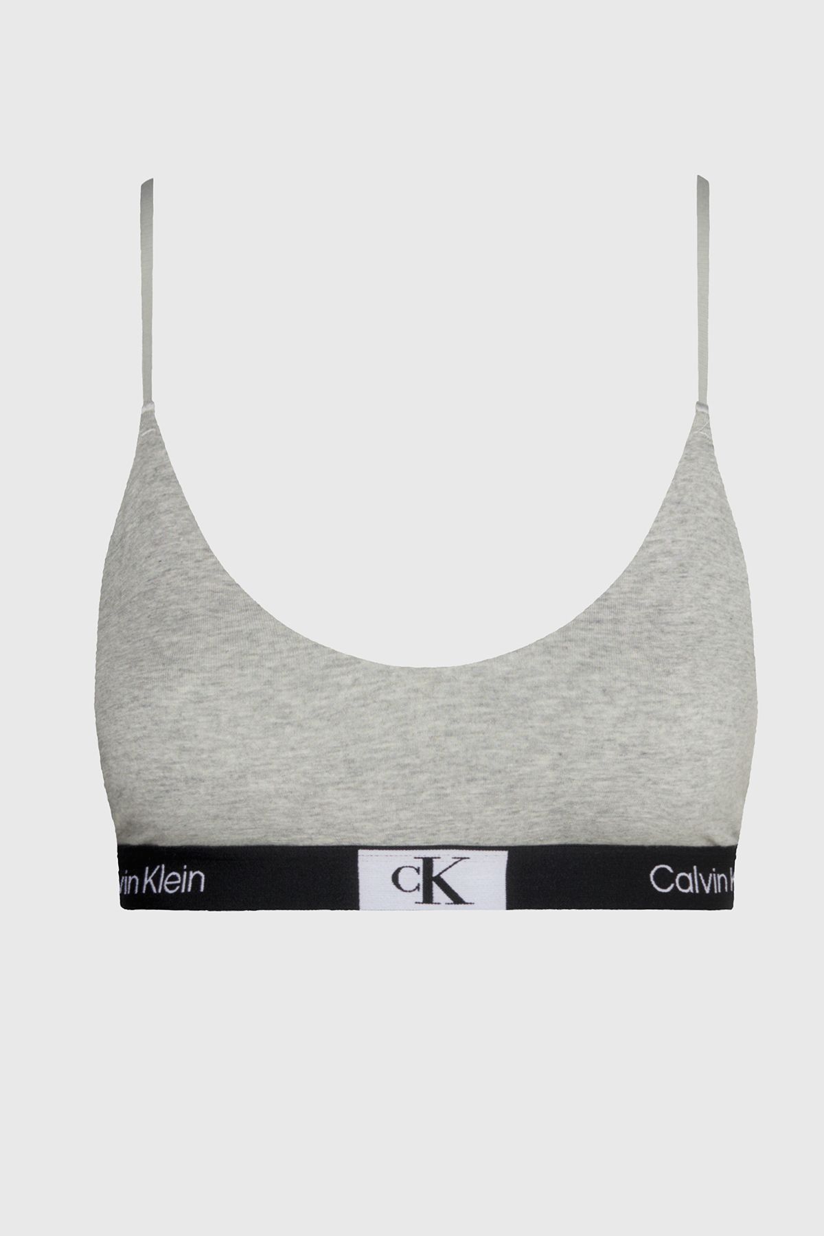 Calvin Klein Sports Bra - Gray - Plain - Trendyol