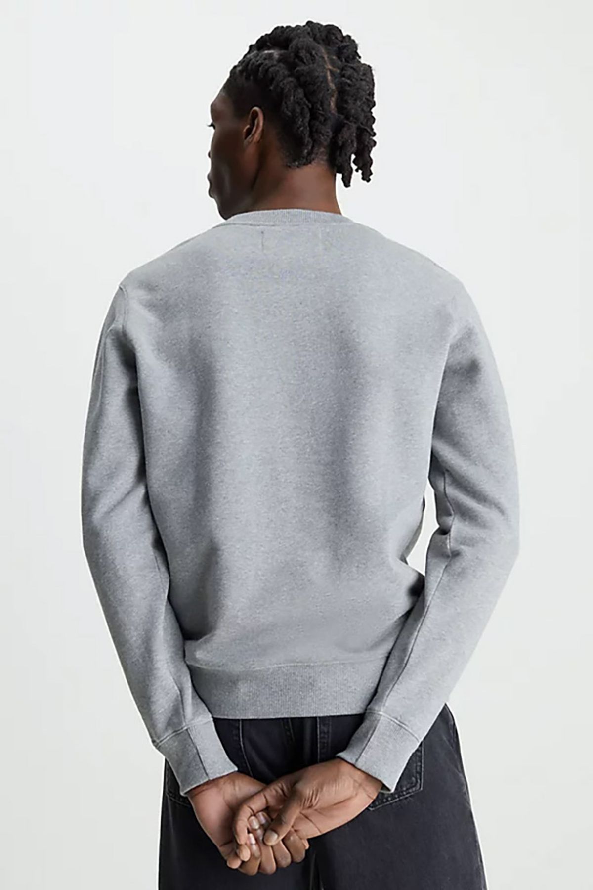 سویشرت خاکستری مردانه J30J320933333333 هسته مونوگرام دوچرخه معمولی مناسب مسطح sweatshirt Calvin Klein